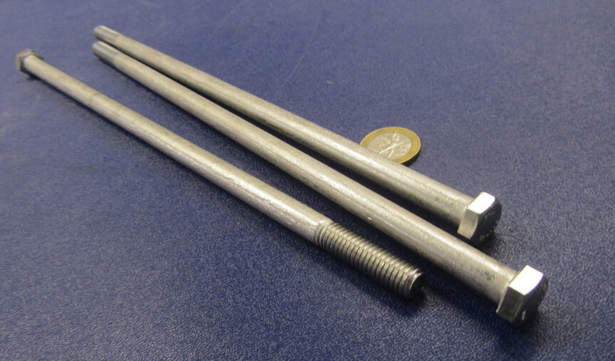 18-8 Stainless Steel Bolt, PT, 3/8″-16 x 11.0″ Length, 3 pcs