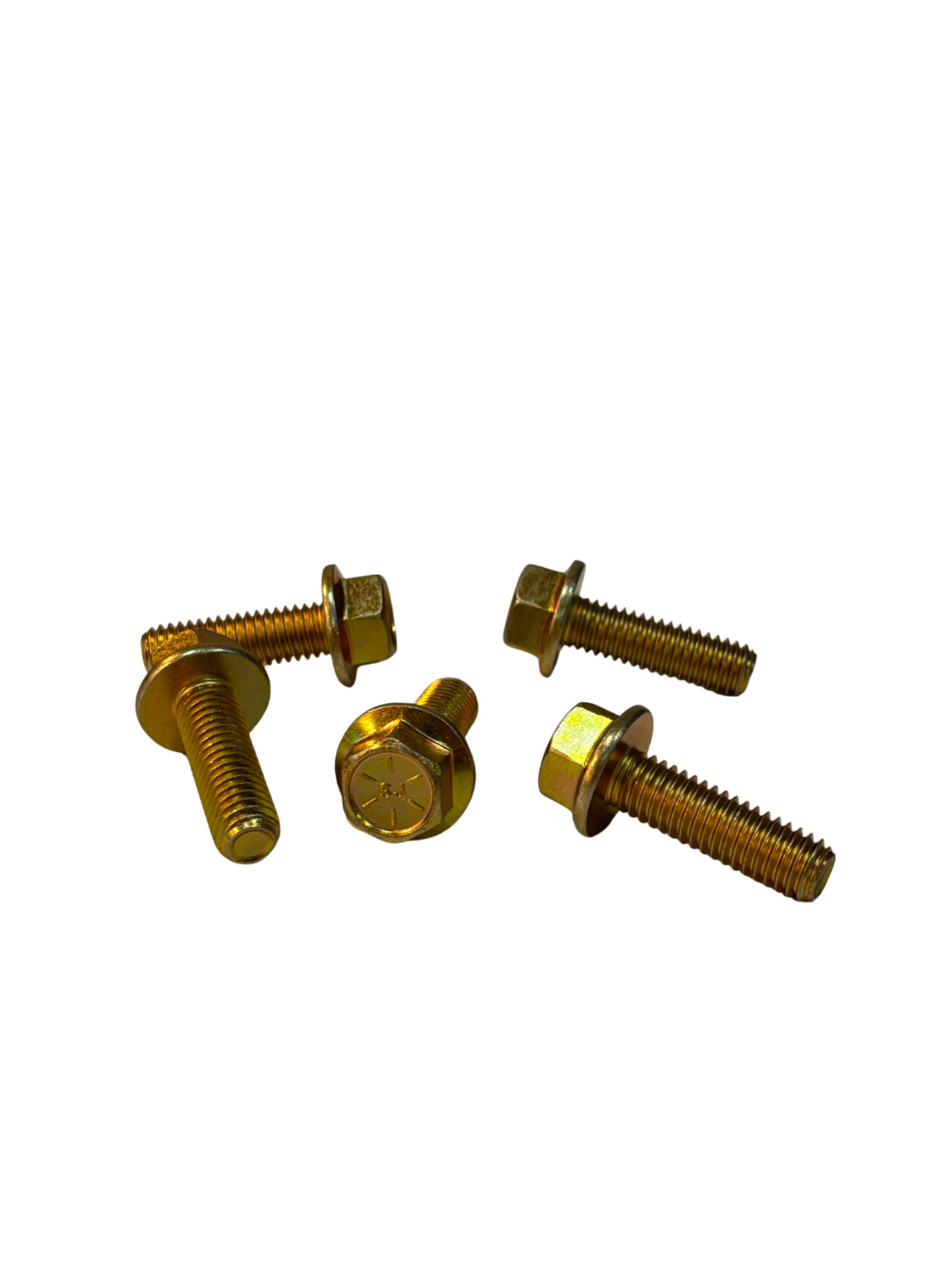 (100 Pcs) 3/8″-16×1 1/4″ Grade 8 Hex Flange Bolt (FT) Zinc Yellow Trivalent