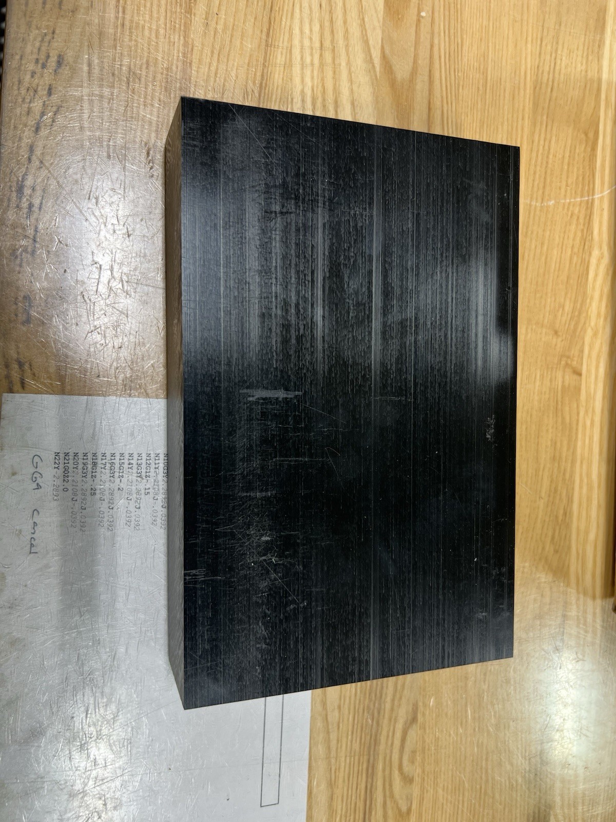 DELRIN (ACETAL) BLACK SHEET STOCK 1.8″ X 6″ X 9”