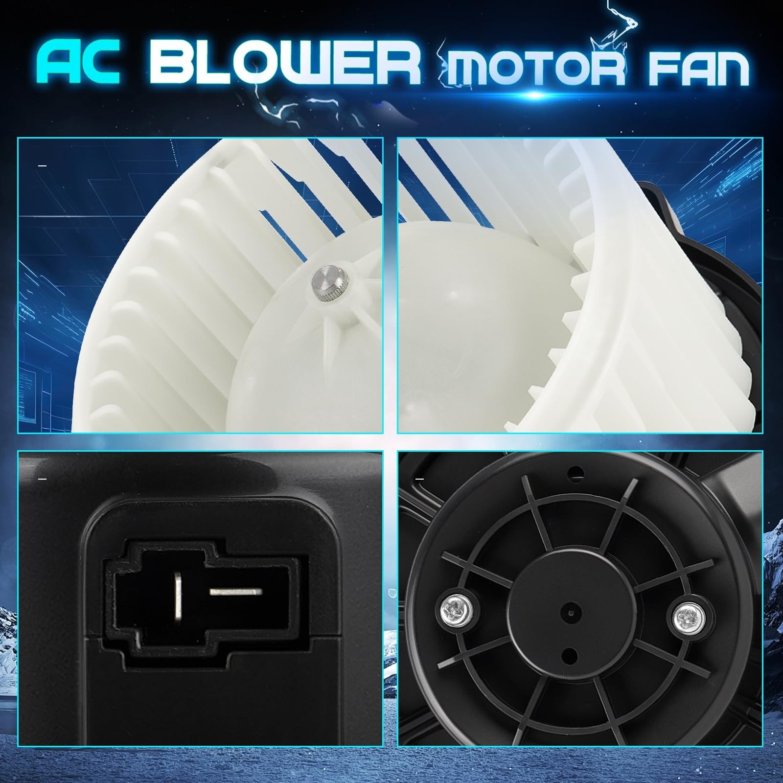 Air Conditioning A/C Heater Blower Motor with Fan Cage Fits for 2009 Kia Borr…