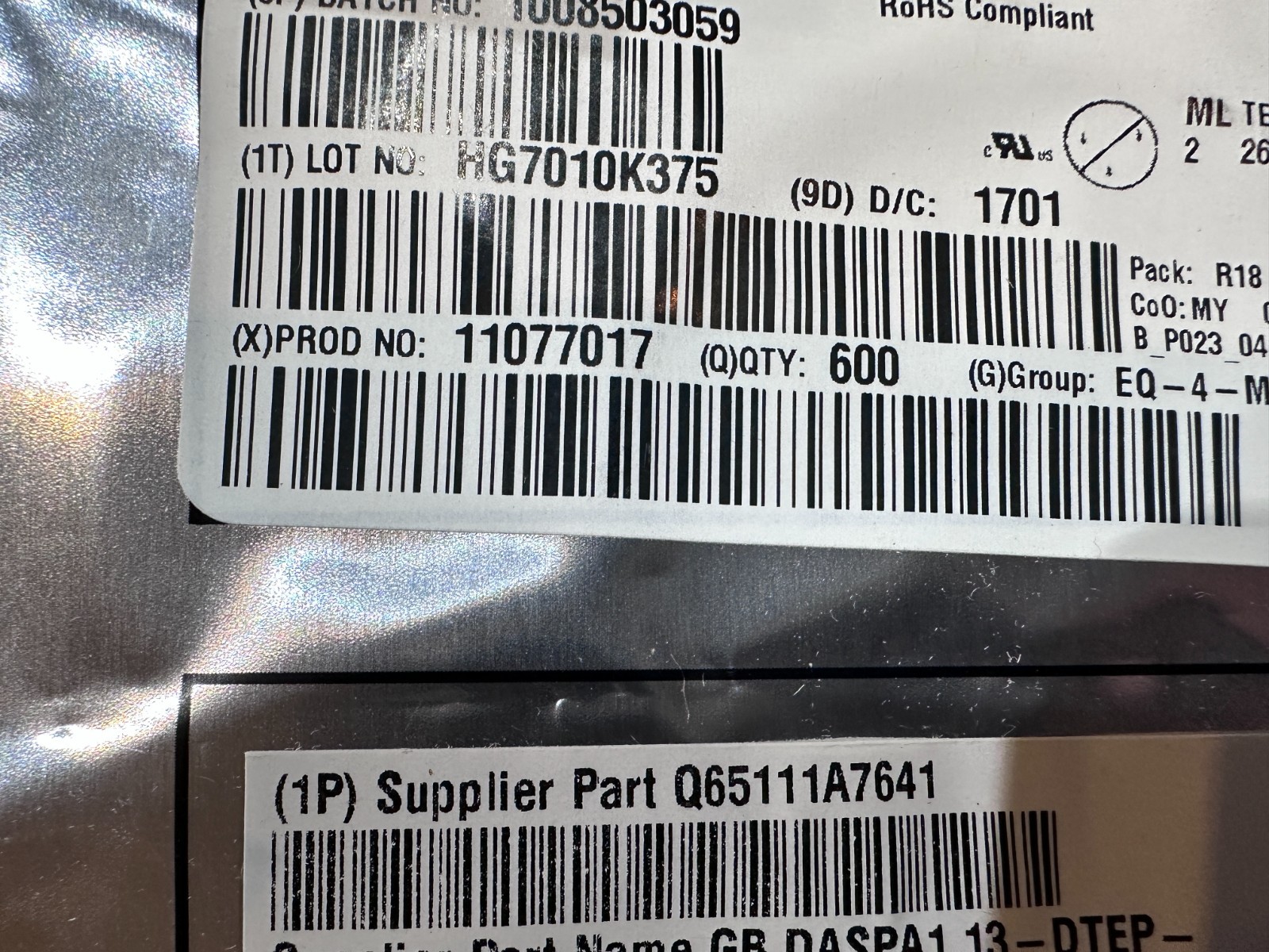 Osram GB DASPA1.13-DTEP-24-1-100-R18 Opto Semiconductors (Lot of 600)
