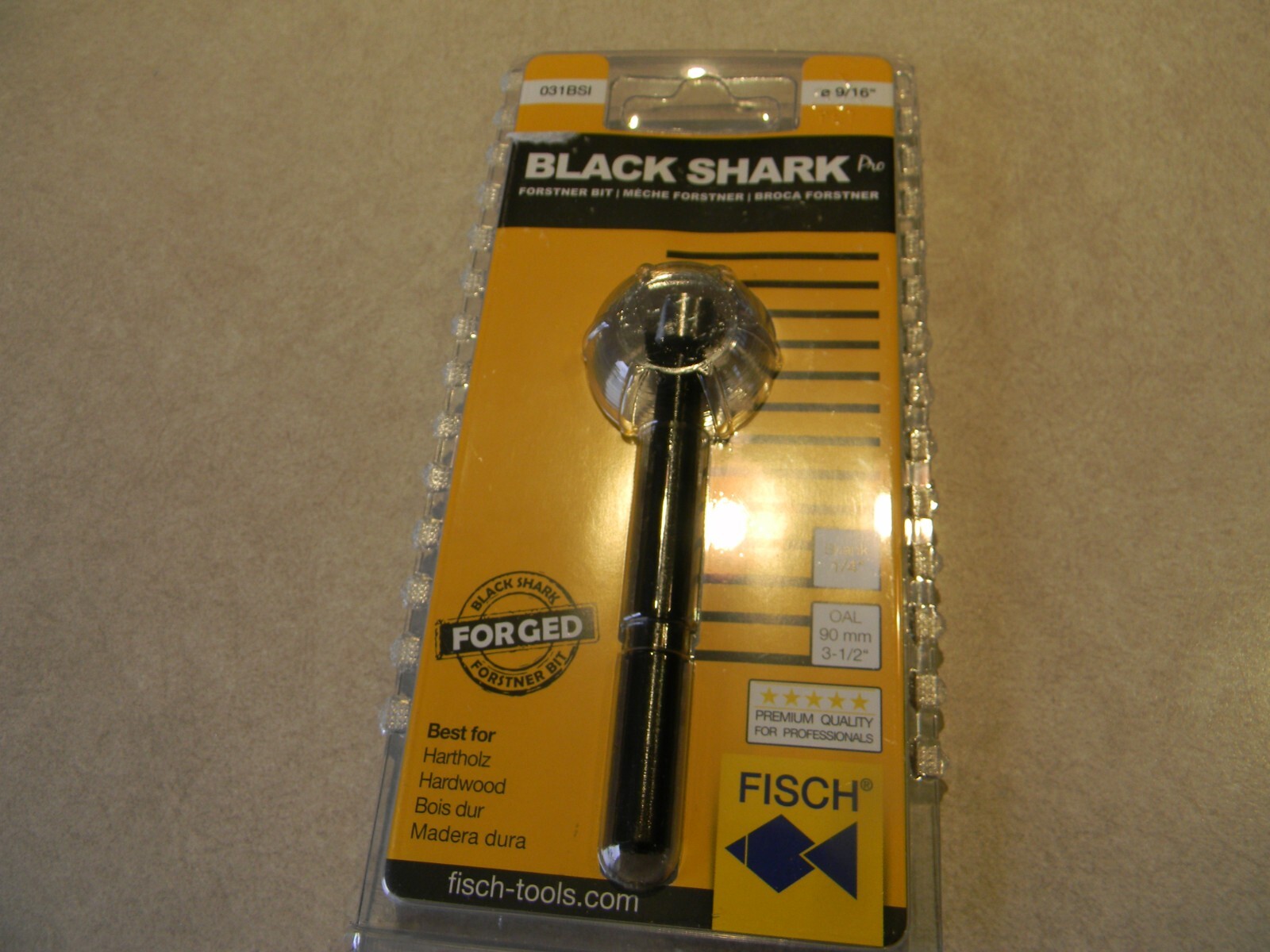 9/16″ Fisch brand Black Shark forstner bit, Wave Cutter