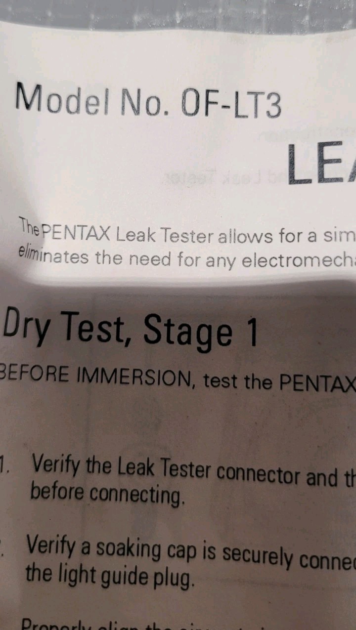 Pentax Leak Tester OF-LT3 Endoscope Tester Gauge NOS Medical Equipment