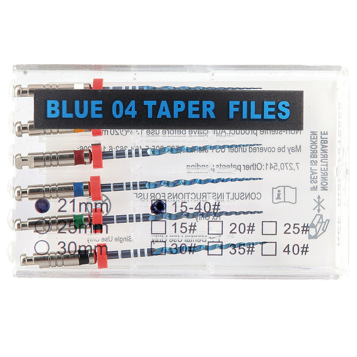 Dental Niti Files Endo V Blue Engine Use Root Canal Rotary Files 21mm /25mm
