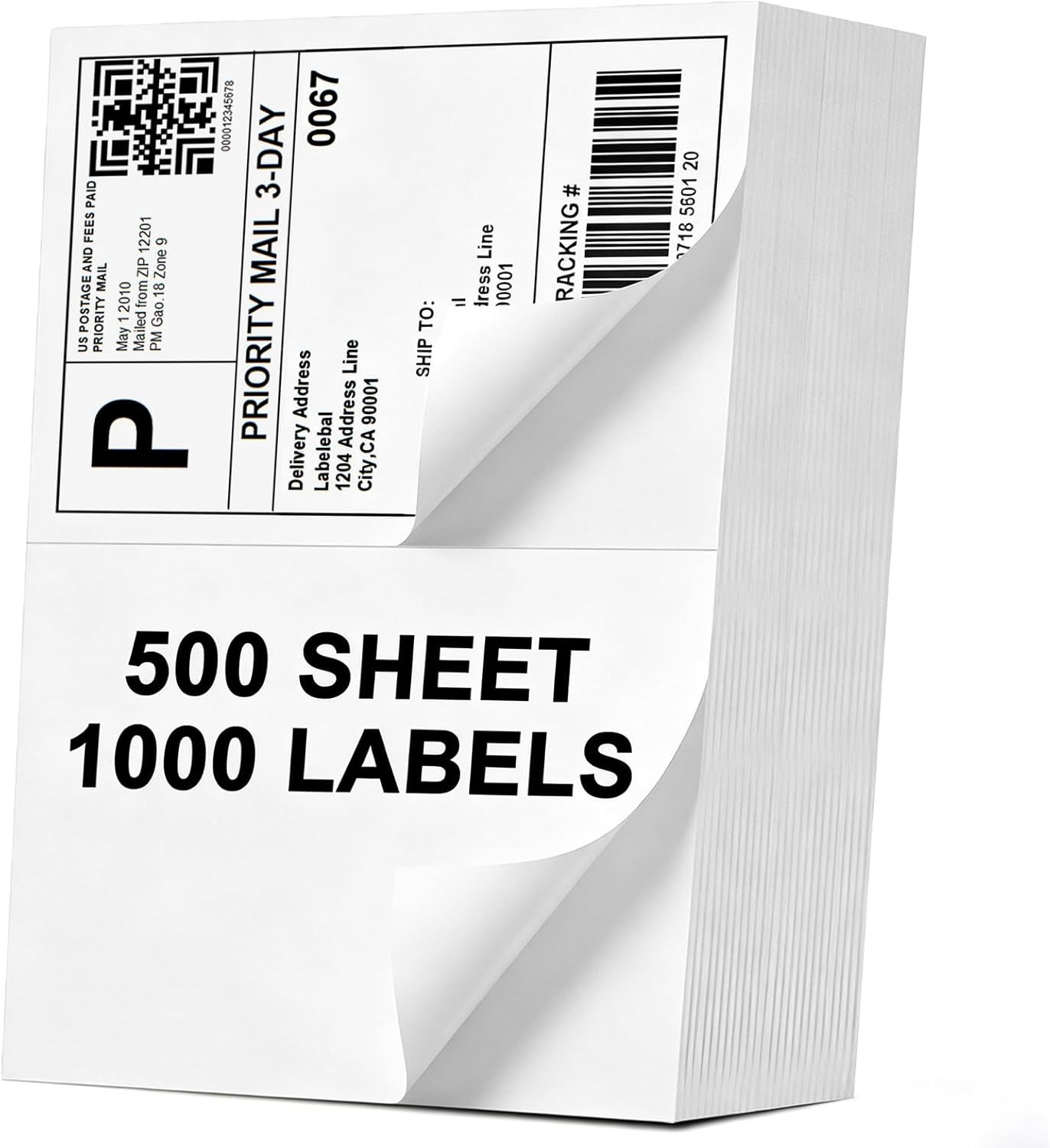 1000 Premium 8.5″ X 5.5″ Half Sheet Self Adhesive Shipping Labels