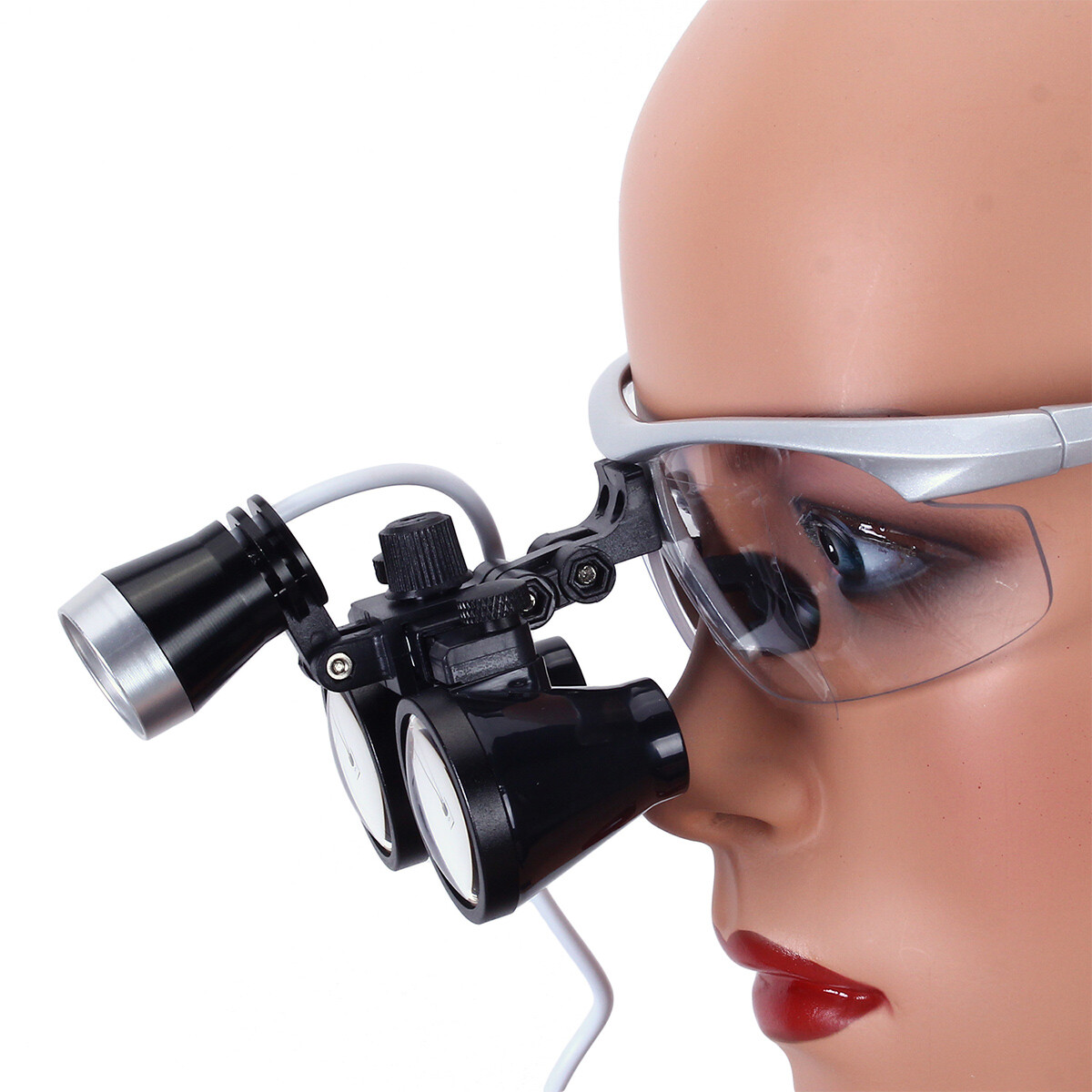 3.5X Dental Surgical Headband Medical Binocular Loupes LED Head Light Lamp