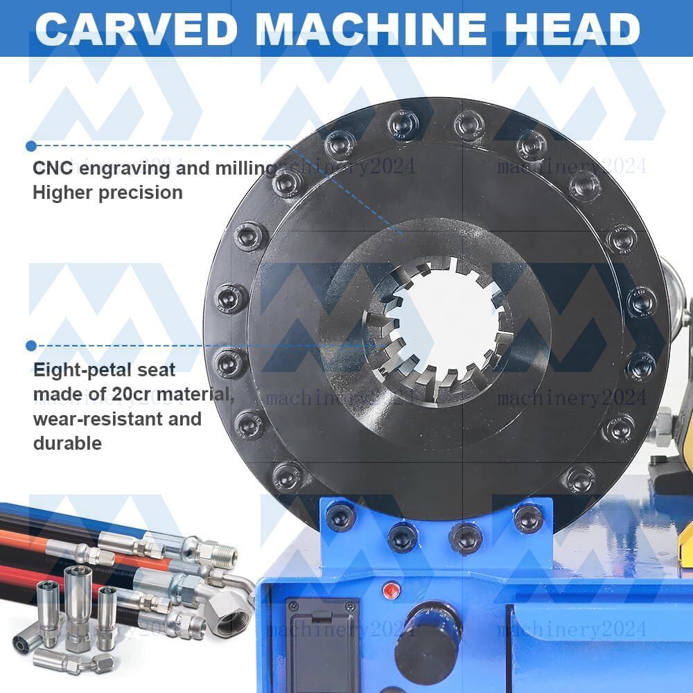 Manual Hose Pipe Crimping High Pressure Hydraulic Hose Crimper With 8 sets Molds