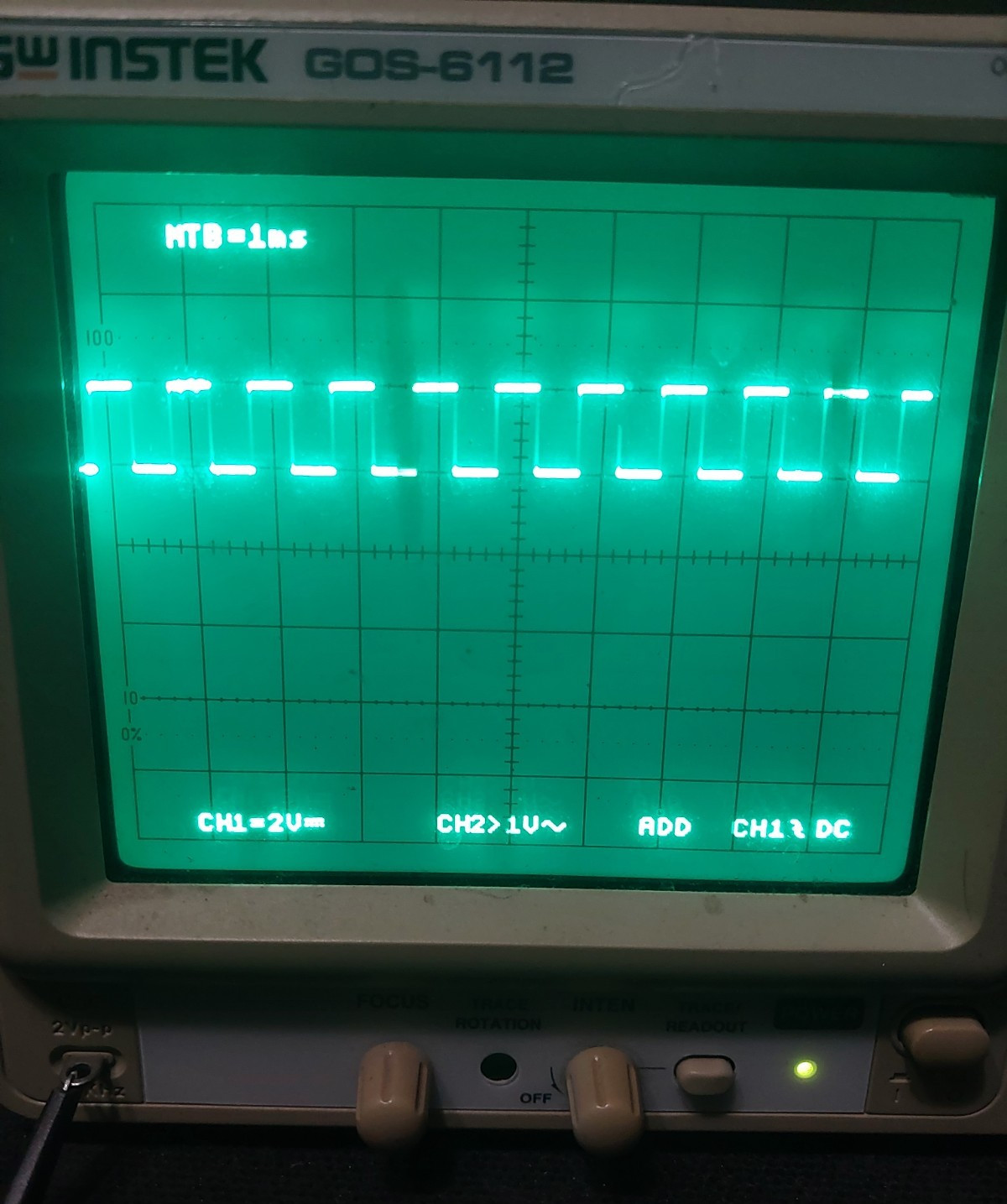GW Instek GOS-6112 Oscilloscope 100MHz Dual Channel