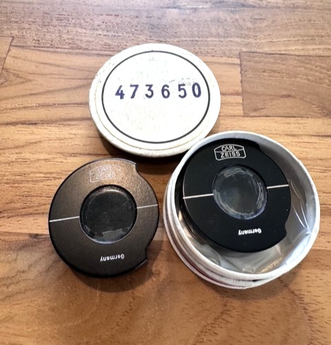 PAIR CARL ZEISS MICROSCOPE FILTERS PART #473650