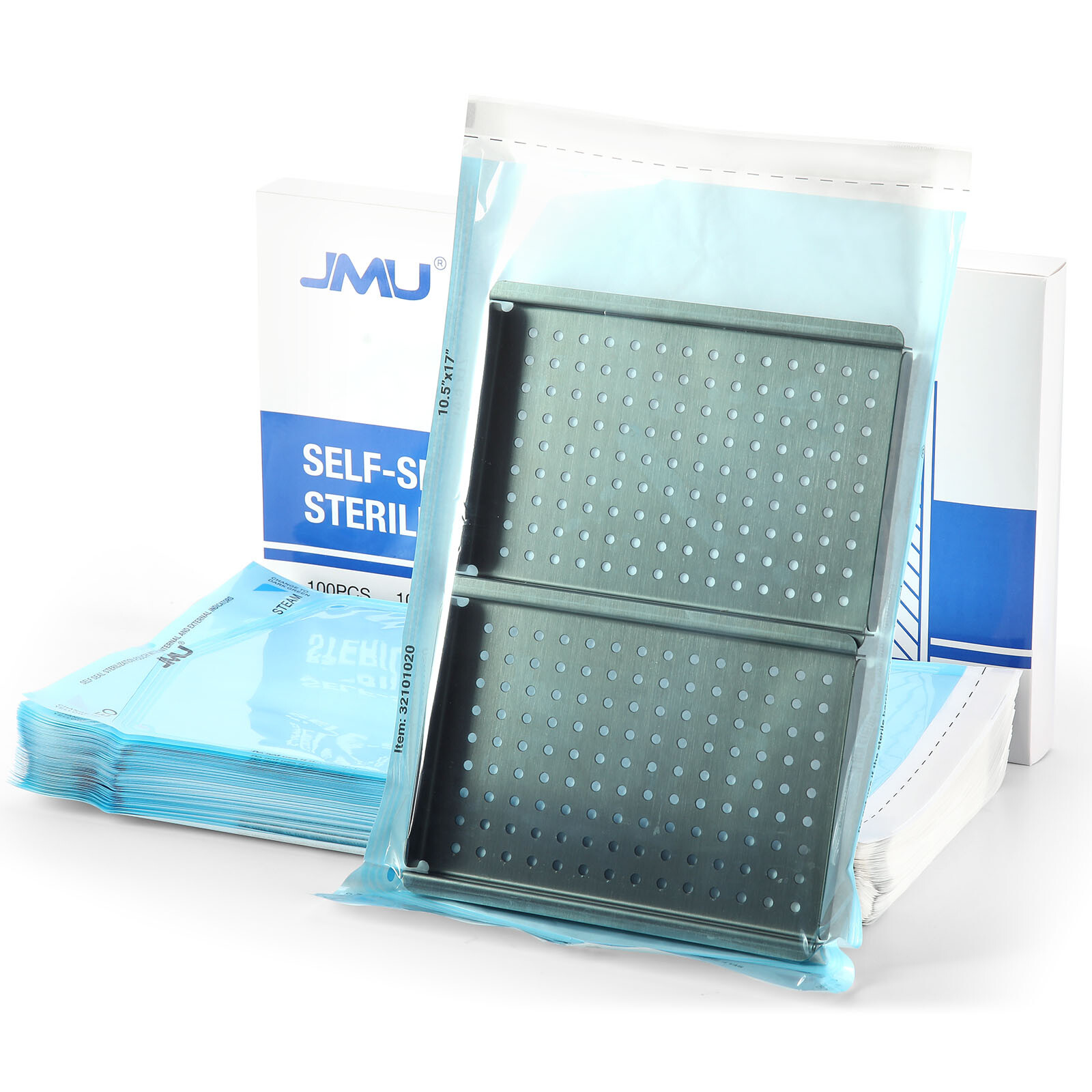 JMU Self Sealing Sterilization Pouches w/ Indicator Autoclave Sterilizer Multi