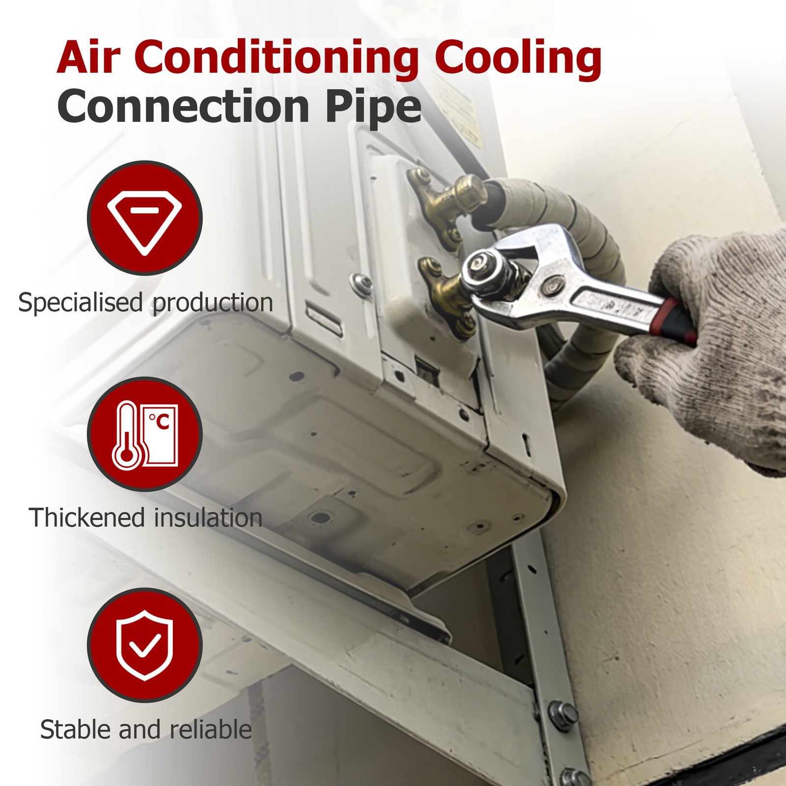 Findmall 1/4-3/8 Dia. 50 Feet Install Kit For Mini Split Heat Pump Systems