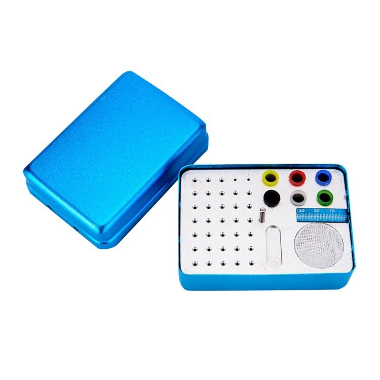 152 Holes Autoclave Dental Burs Cleaning Stand Bur Holder Organizer Box Block