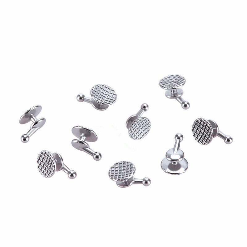 10 Pcs/Pack Dental Orthodontic Bondable Lingual Buttons MIM w/ Hook Round Base