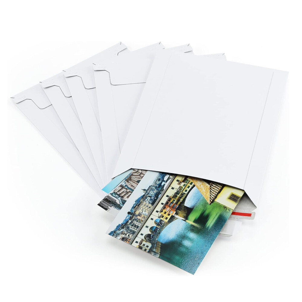 100-1000 300gsm Flat Photo Mailers Document Envelopes Cardboard Self Seal Mailer