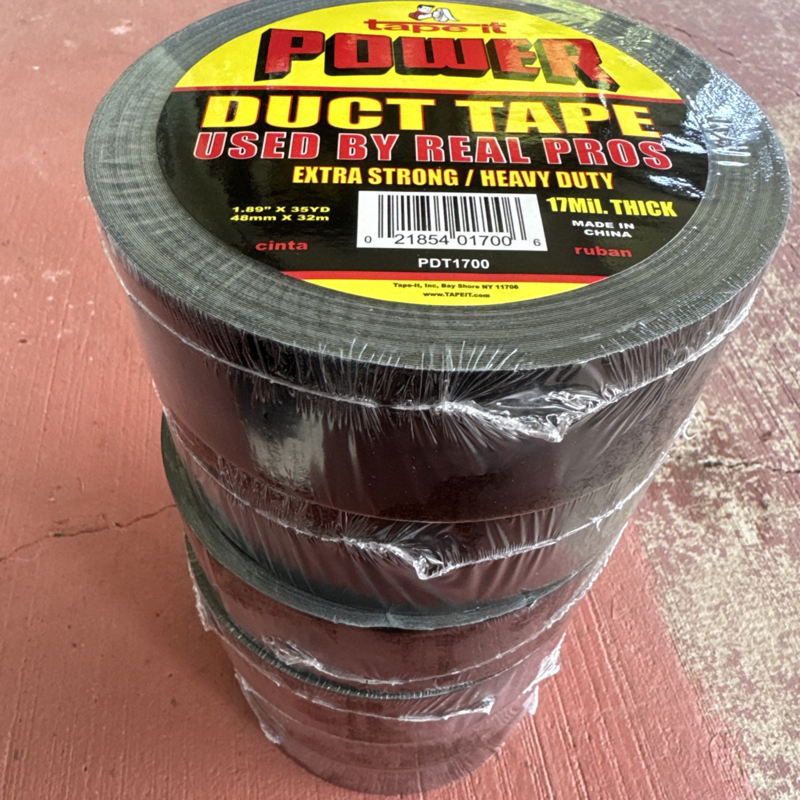 1.89″ x 35yd Heavy Duty Black Duct Tape DUCTING 6 Rolls