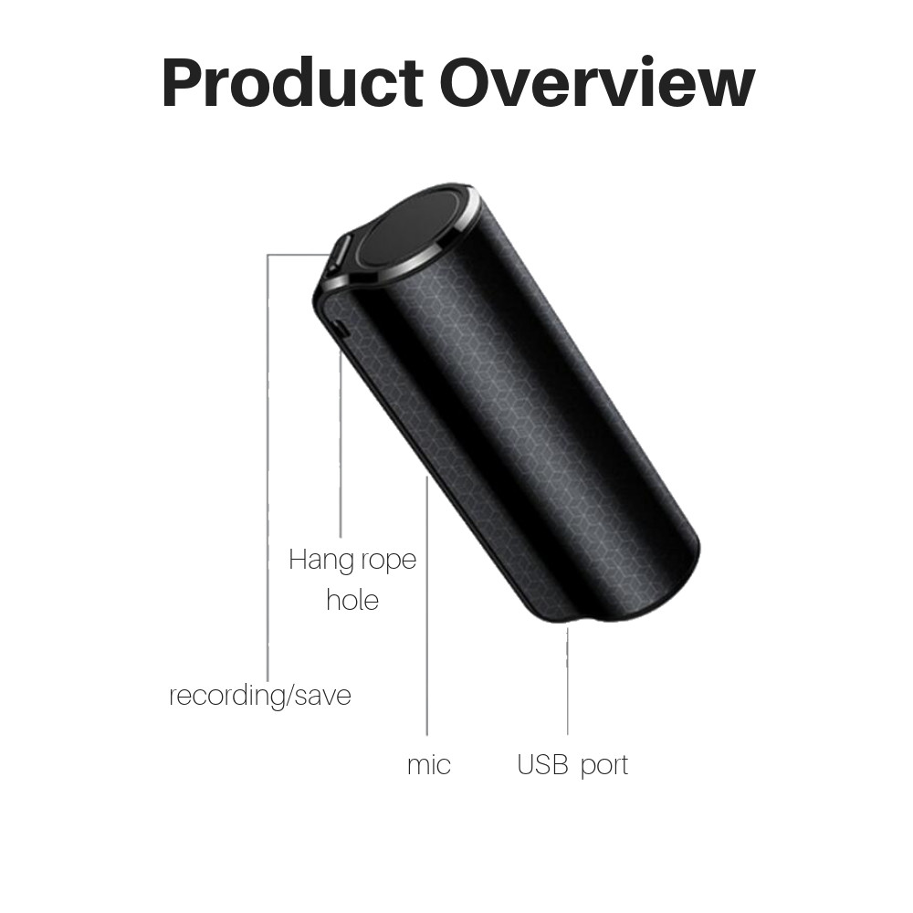 16/32GB Spy Digital Voice Activated Recorder Mini Hidden Audio Recording Device