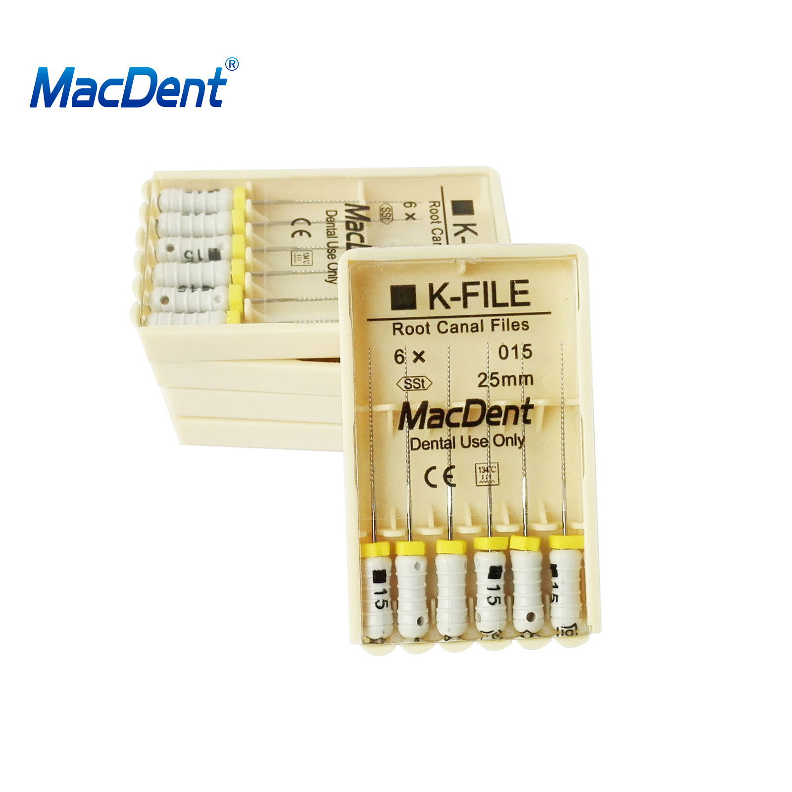 MacDent Limas de endodoncia manual dental K-Files acero inoxidable 21/25/31mm