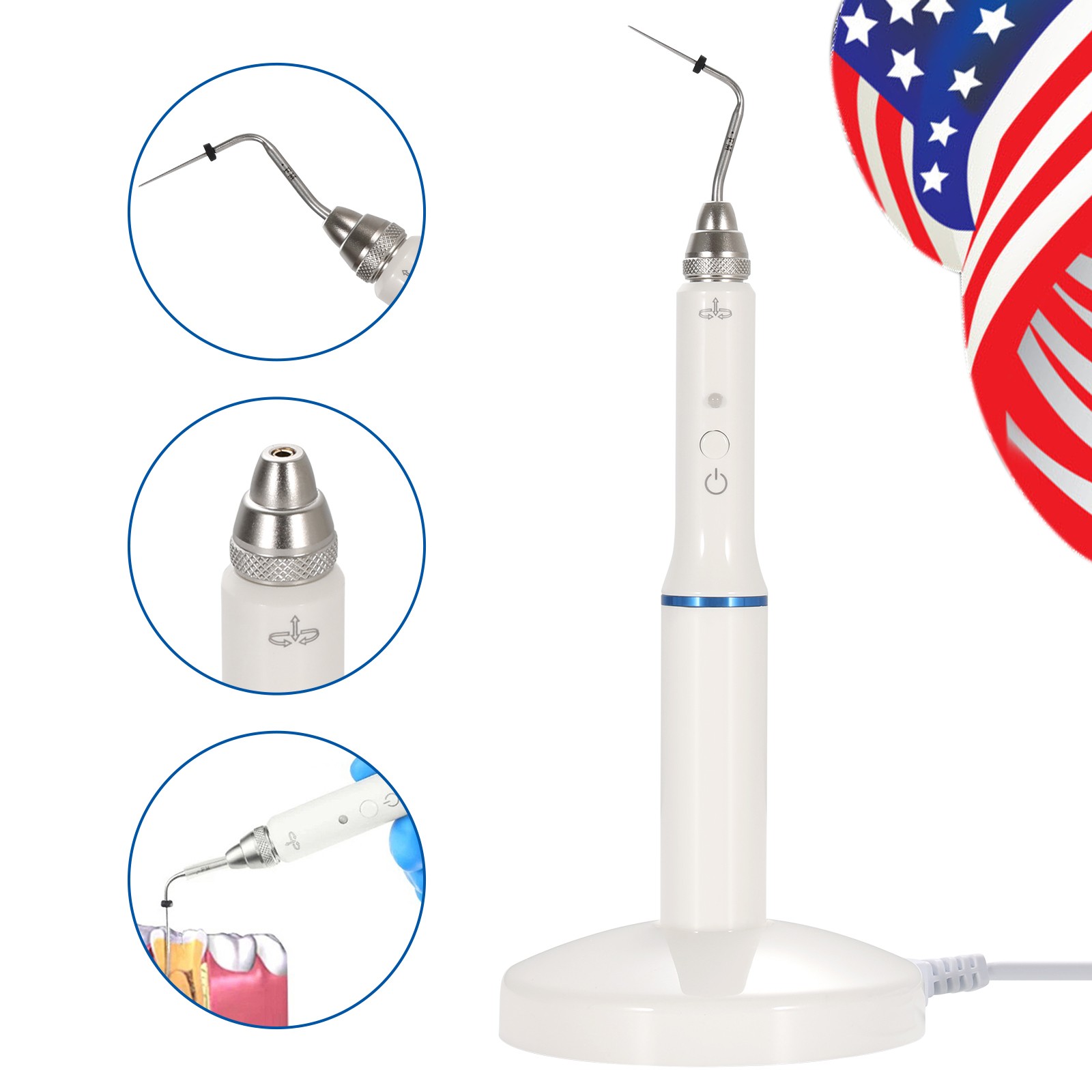 Dental Cordless Gutta Percha Obturation System Endo Heated Pen With 2 Tips CE