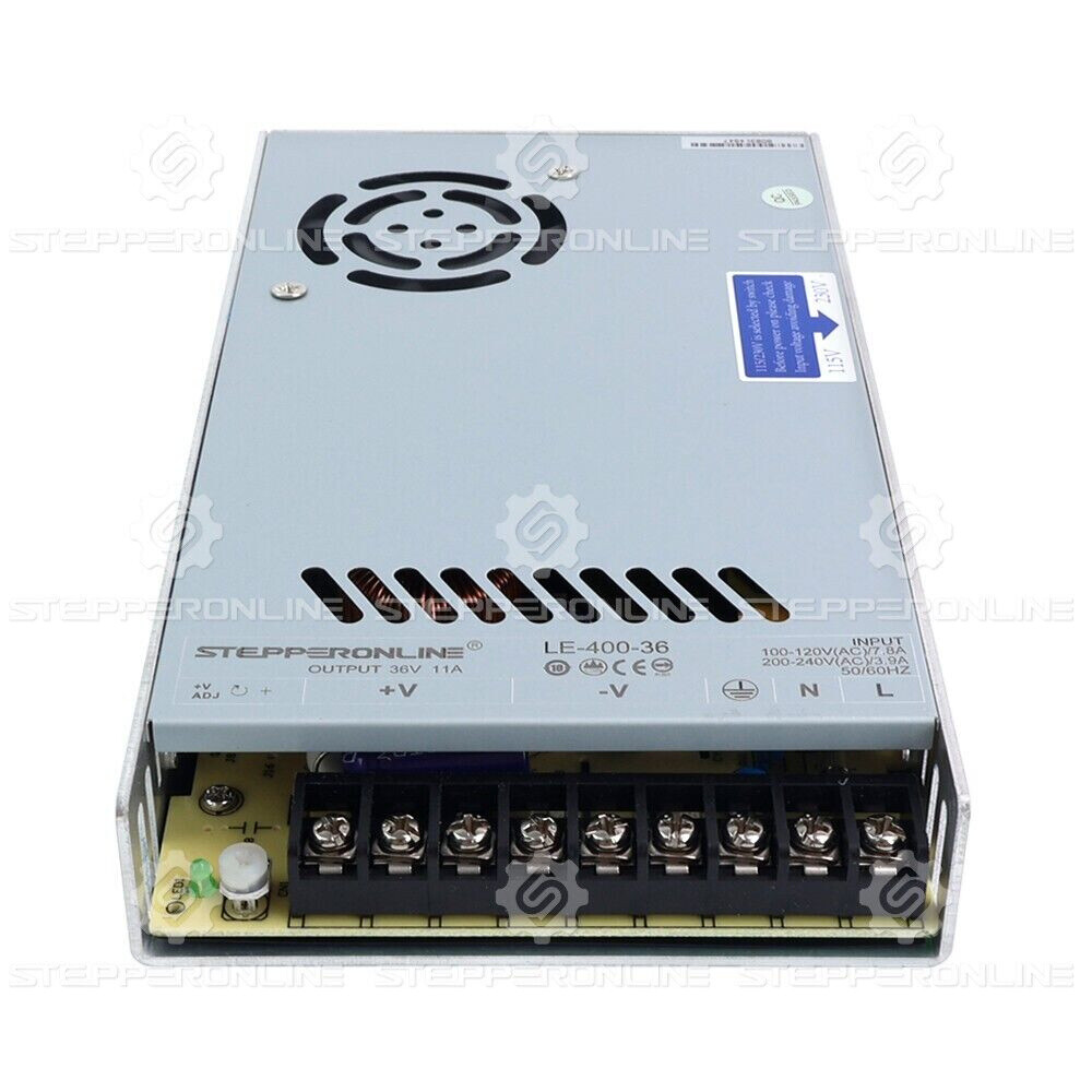 Switching Power Supply 400W 36V 11.0A 115/230V for Stepper Motor CNC Router Kits