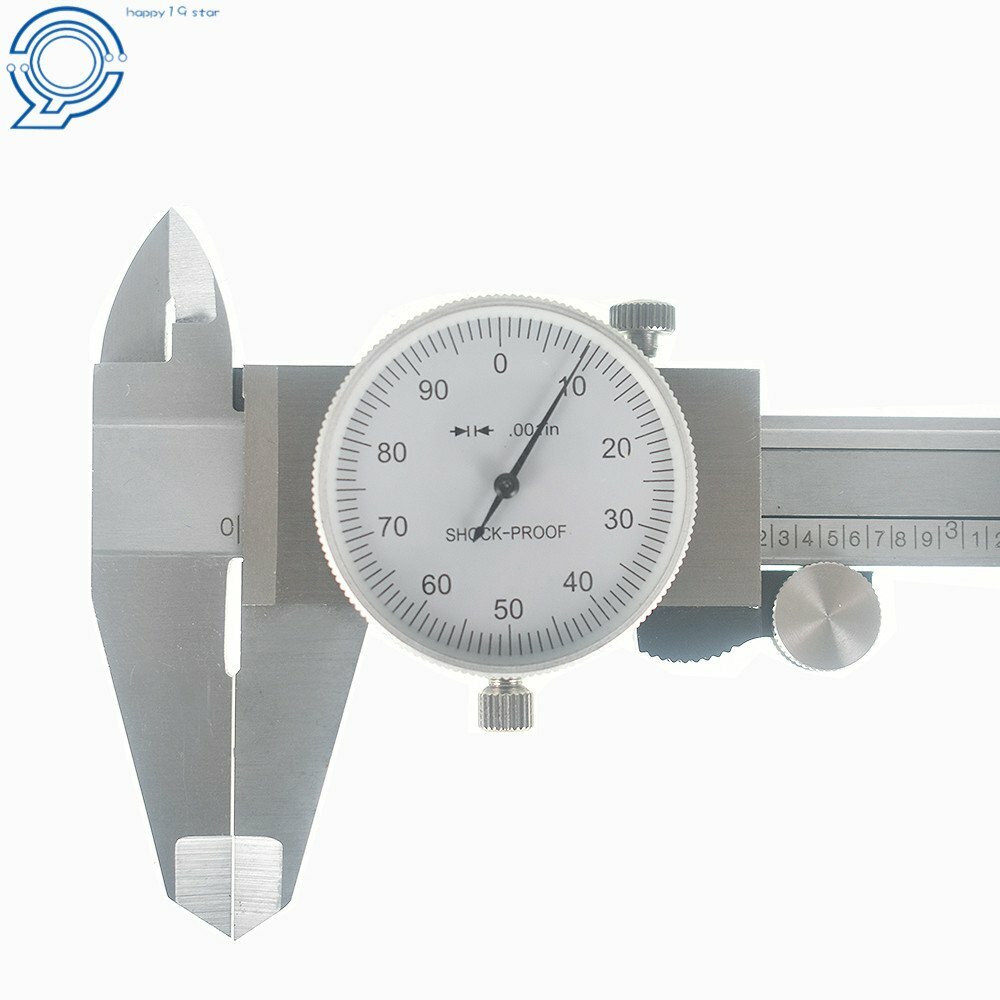 6 Inch Dial Caliper Stainless Steel Shockproof Gauge 0.001″ Of One Inch.