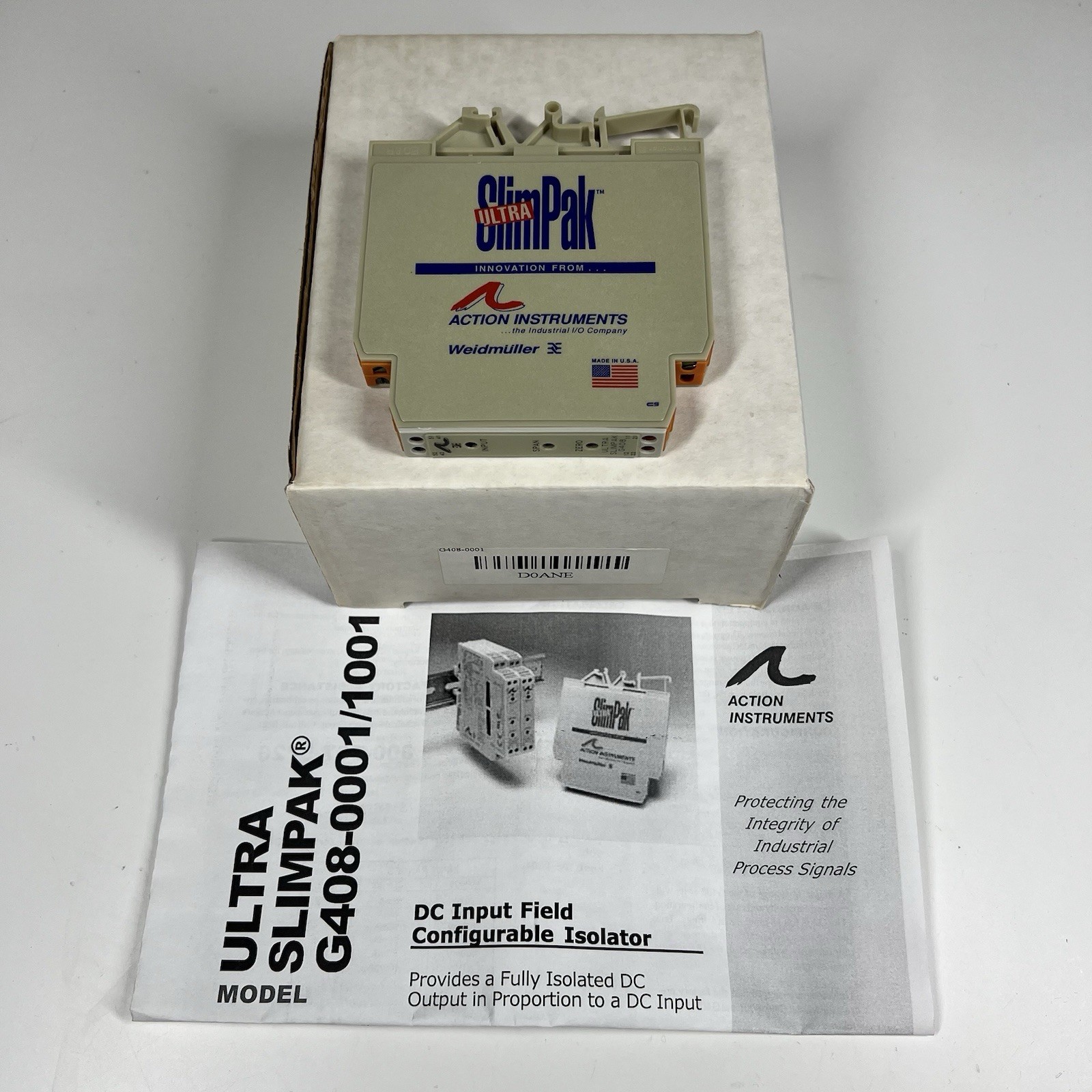 NEW Weidmuller Ultra Slimpak G408-0001 Signal Conditioner Action Instruments