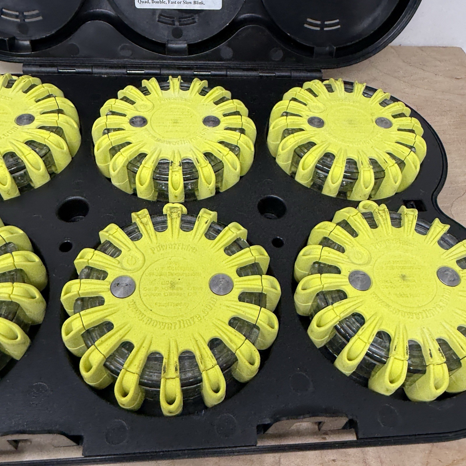 PowerFlare PF-200R Rechargeable 6-Pack LED Safety Lights W/ Case – No Charger