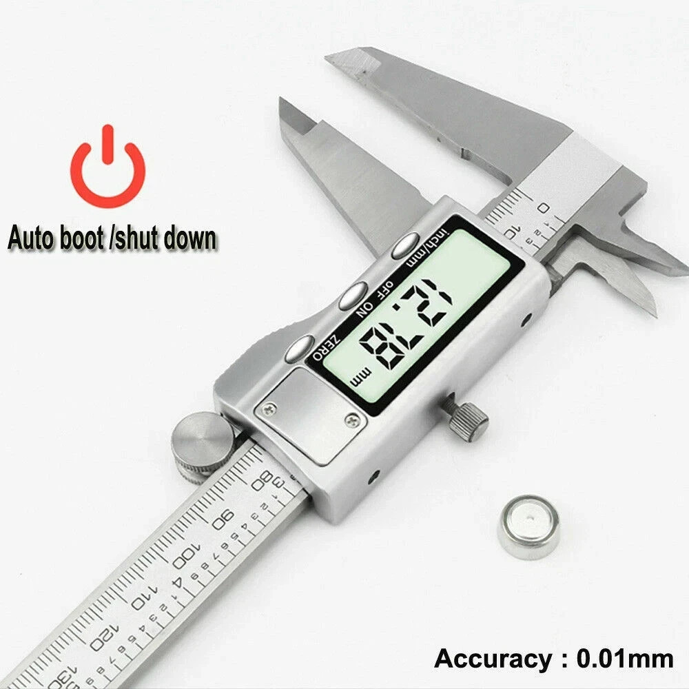 Digital Caliper Micrometer LCD Gauge Vernier Electronic Measuring Tool 6″ 150mm