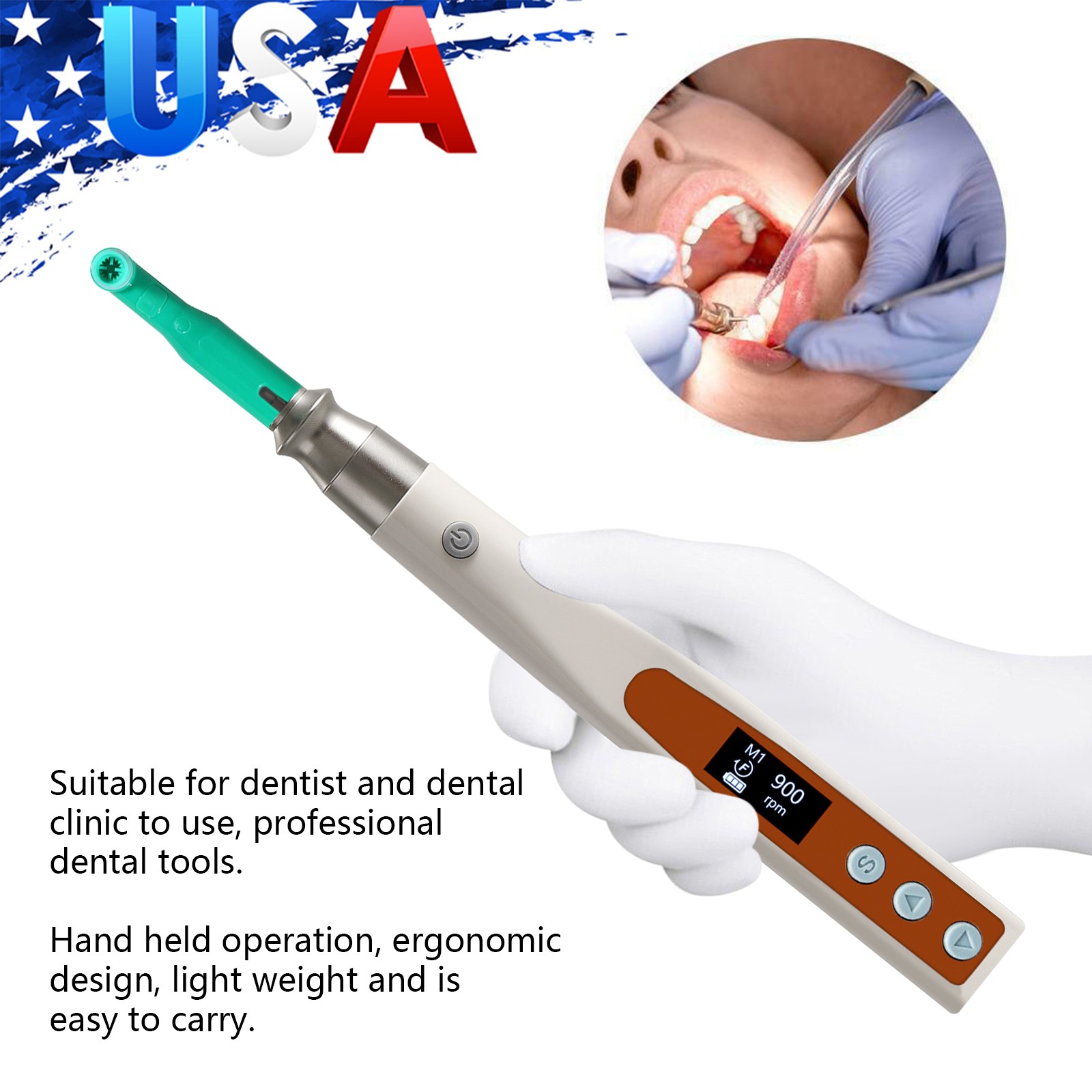Woodpecker Style Dental Endo Apex Locator Endodontic Root Canal Finder LCD