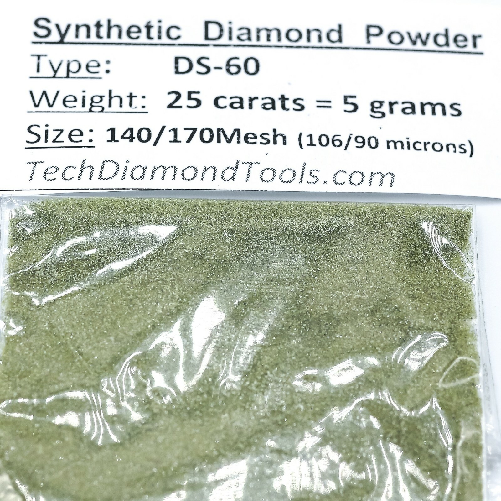 TechDiamondTools Diamond Powder 140 Grit 106-90 Microns, 25 cts = 5 Grams