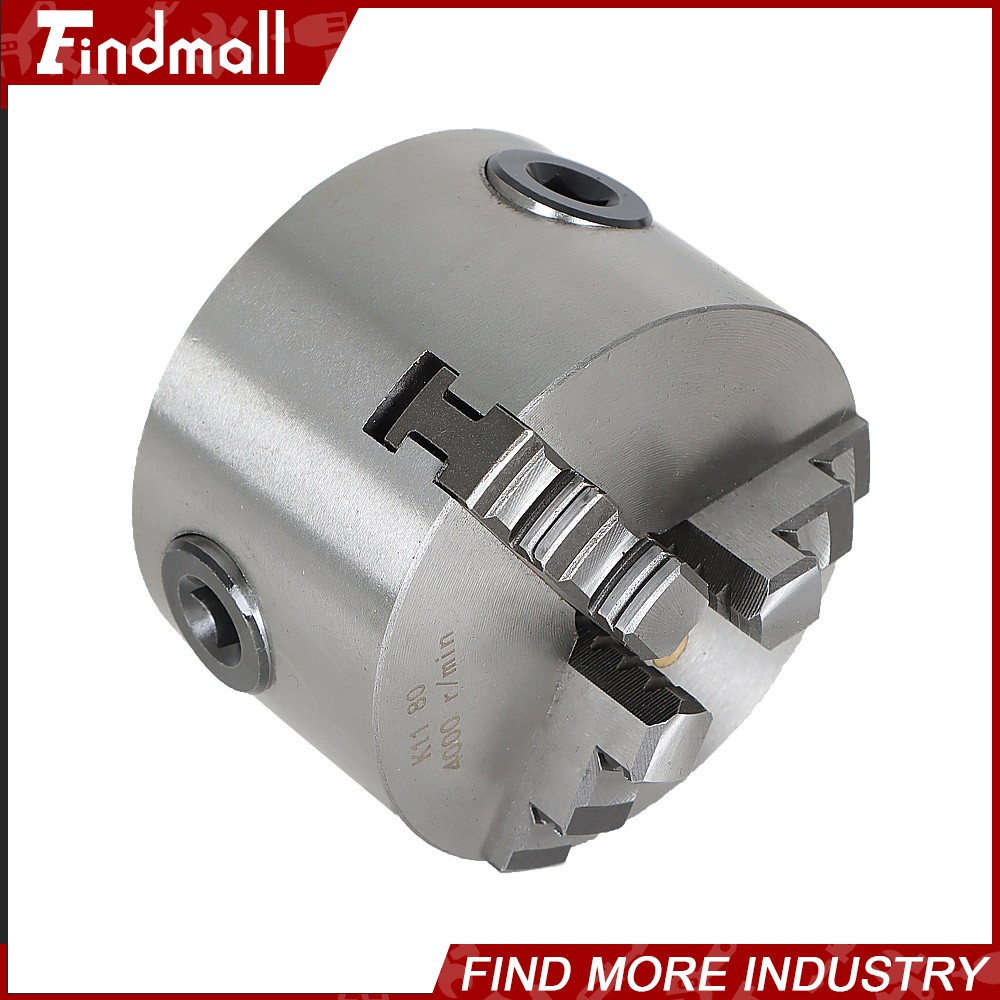 Chuck Manual Chuck 3″ K11-80 Self-centering Lathe Drilling Part 80mm 3 Jaw Lathe