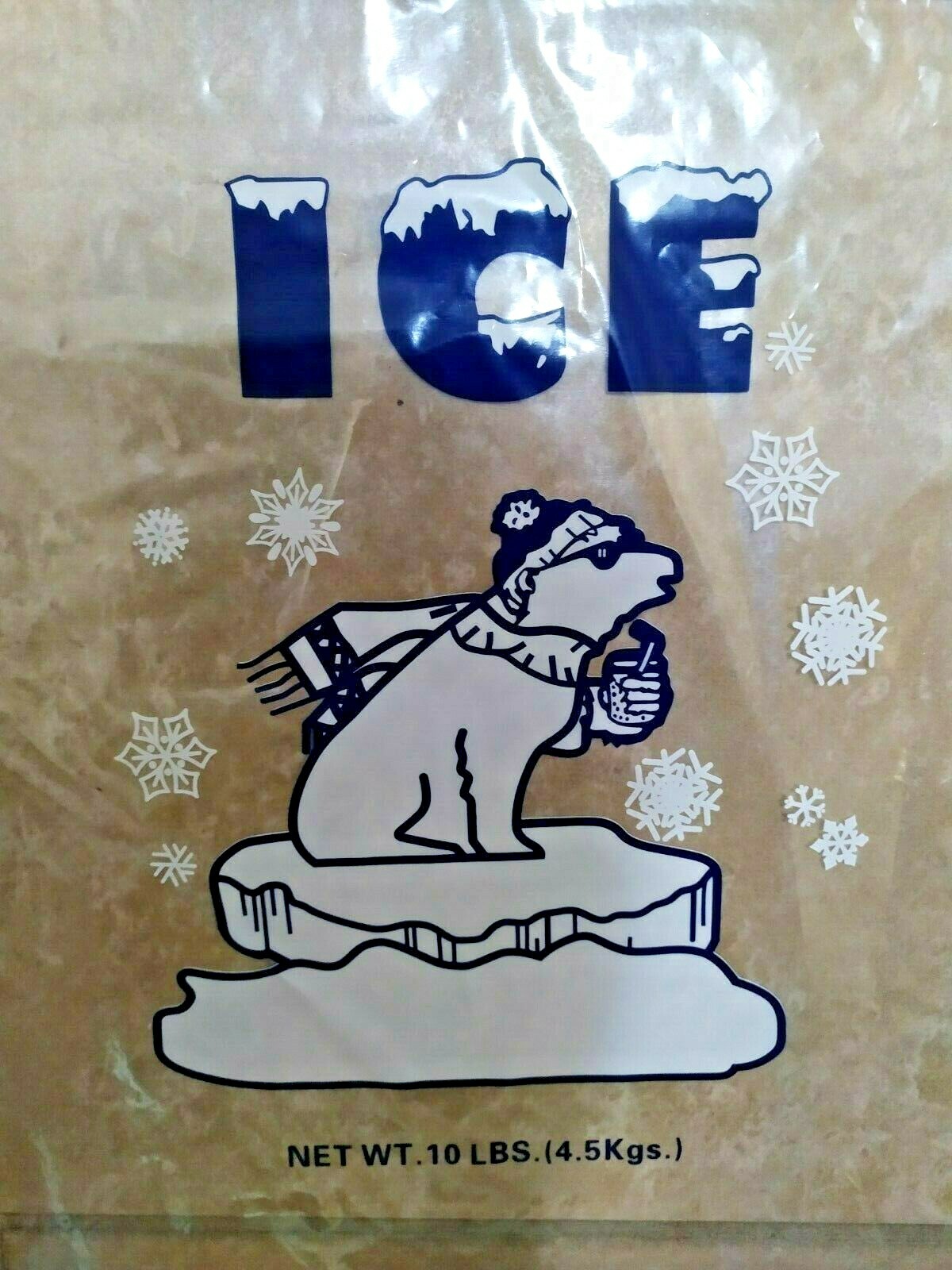 10 LB LBS Commercial Ice Bag Bags Drawstring 10/25/50/100/150/200/…/500/1000