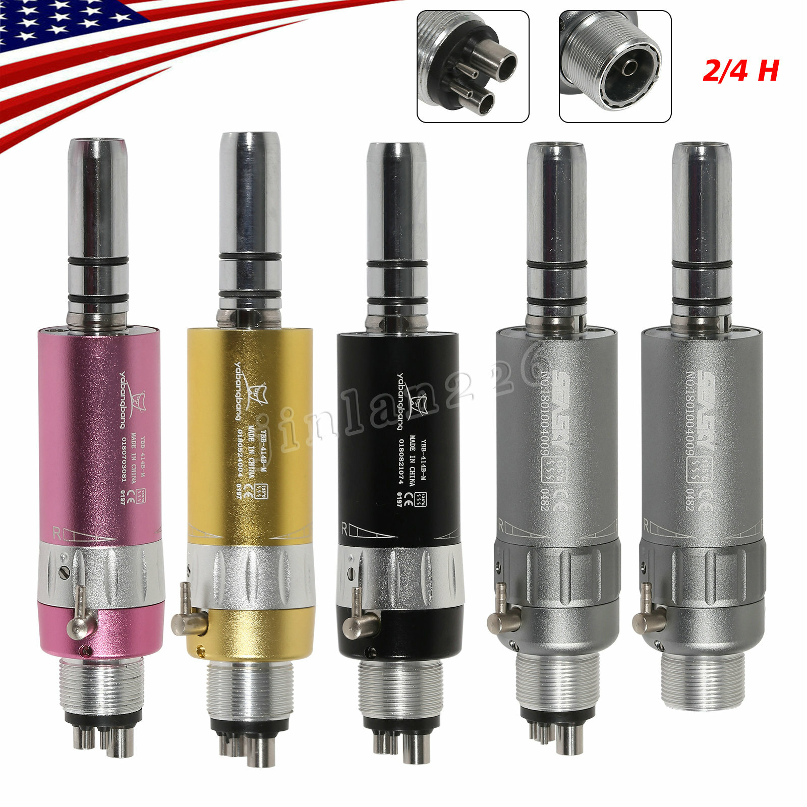 Dental Slow Low Speed E type Air Motor 2/4-Hole Micromotor Handpiece NSK Style