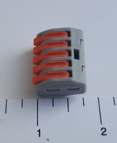 50 PCS, 222 REUSABLE TERMINAL BLOCK LEVER HOME WIRE CONNECTOR – 5 WAY