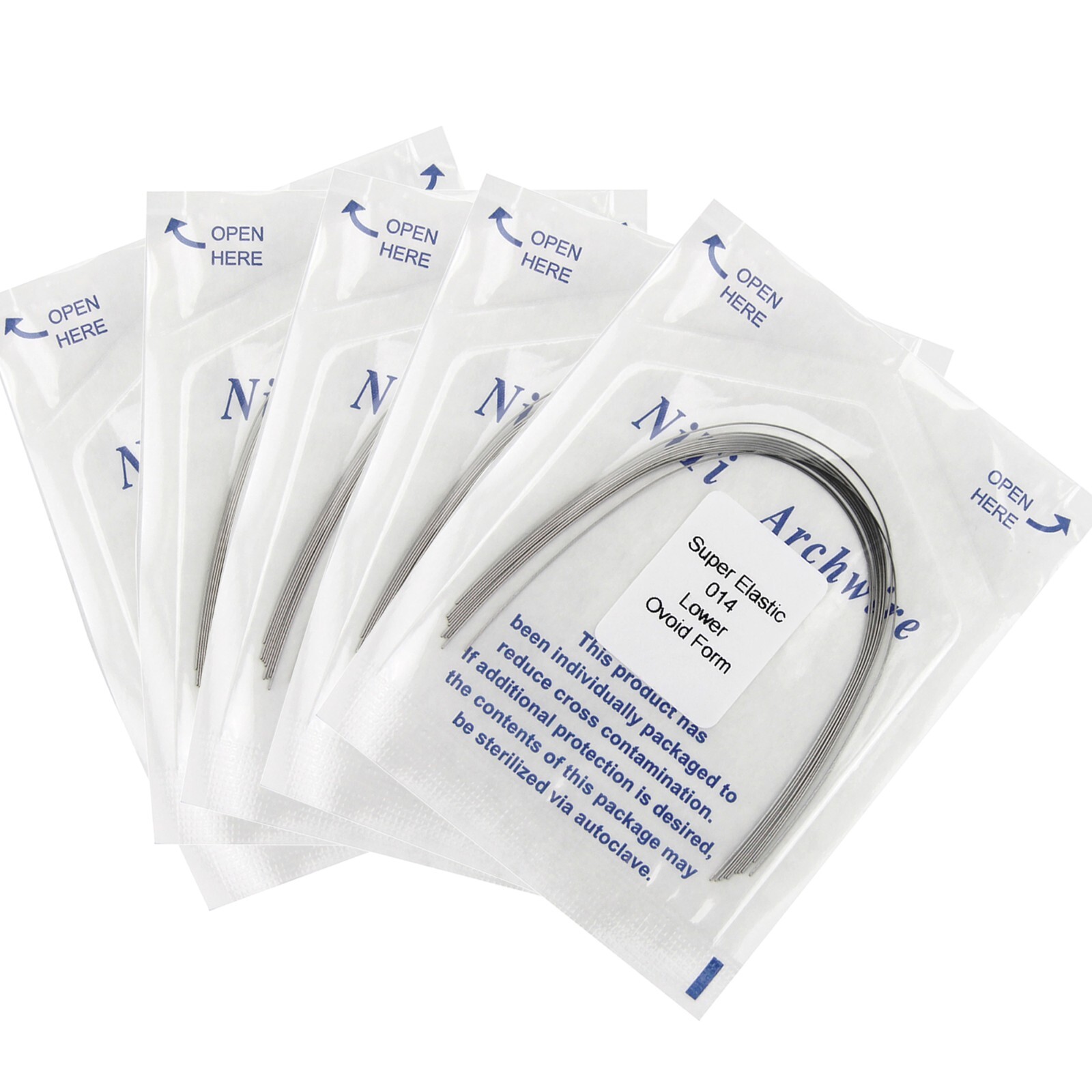 100pcs Dental Orthodontic Arch Wire Niti Stainless Steel Round Rectangular Ovoid