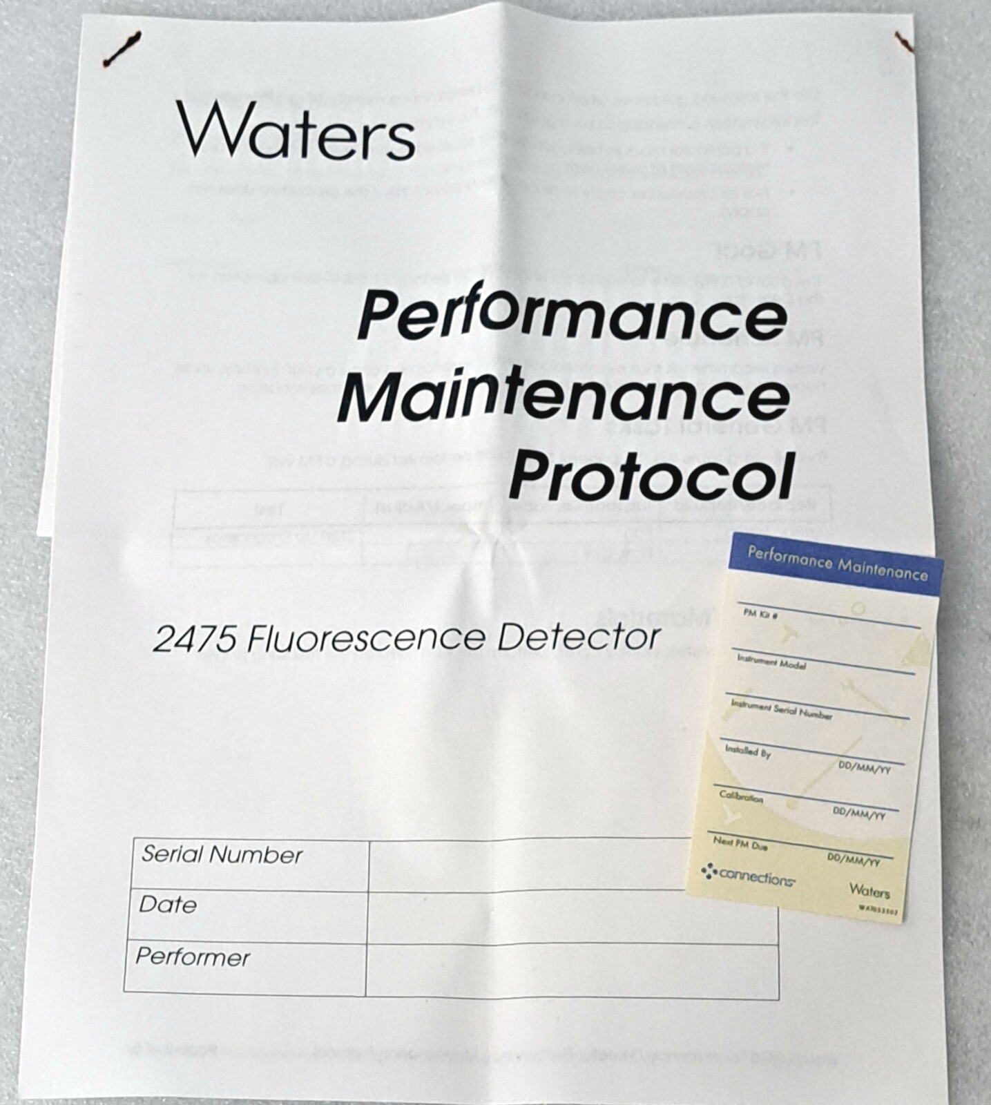 Waters 2475 Performance Maintenance Kit – 201000131 LAMP New Old Stock