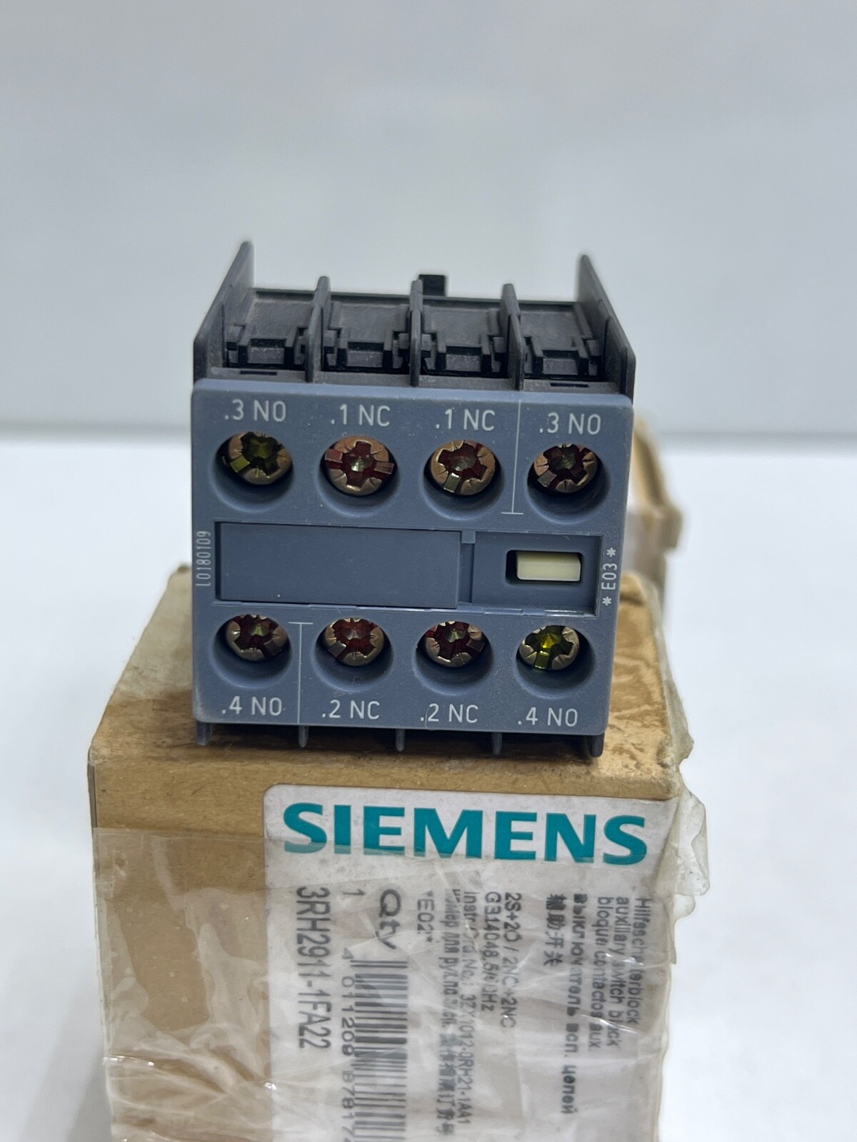 (LOT 2 PCS) SIEMENS 3RH2911-1FA22 AUXILIARY SWITCH BLOCK