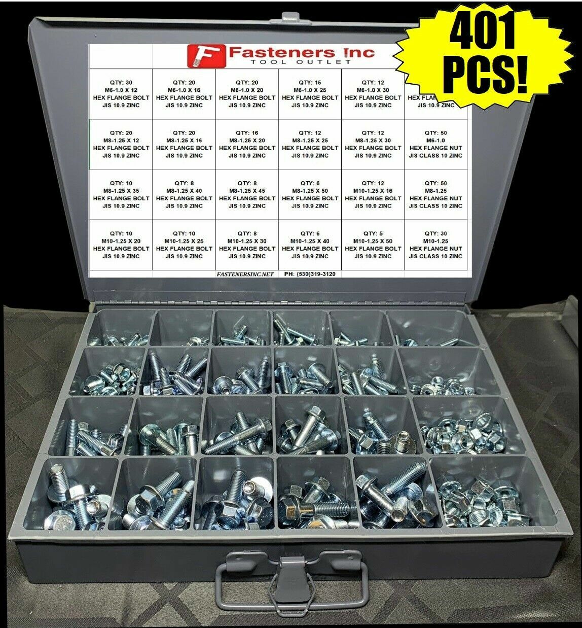(All Sizes & Qty’s) Grade 10.9 Metric JIS Flange Bolts Zinc Hardened Small Head