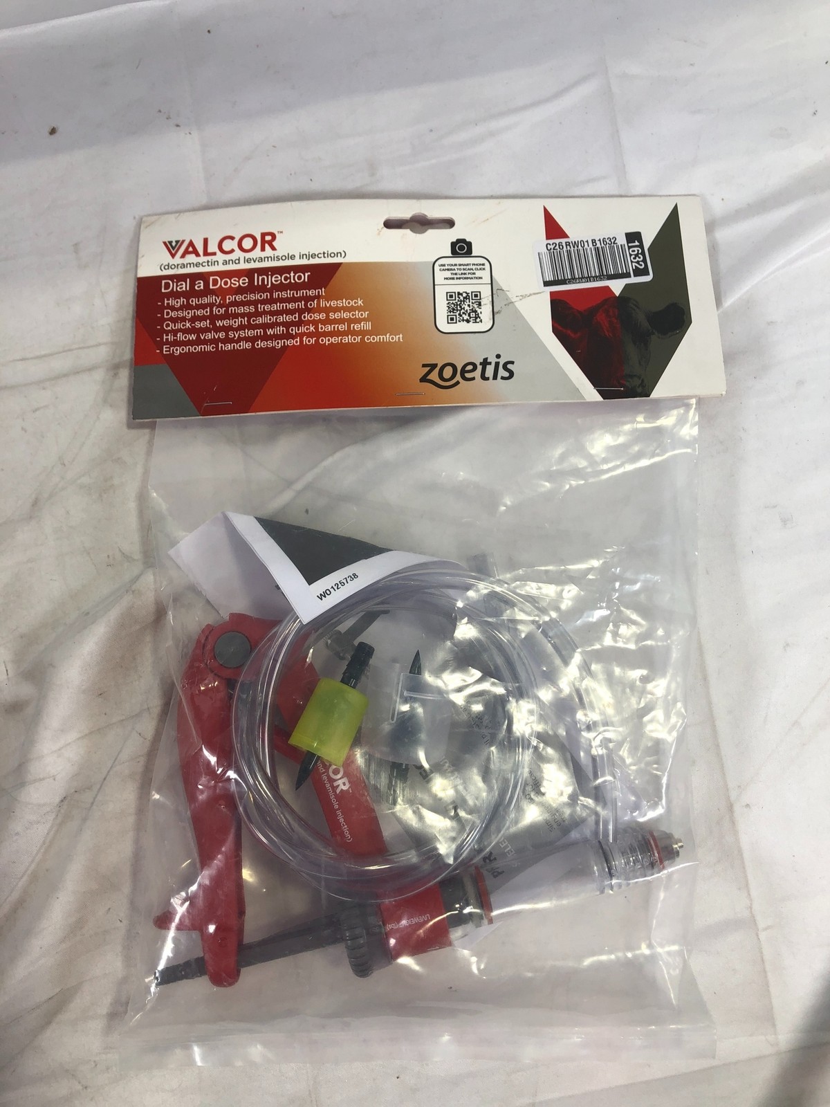 VALCOR Dial a Dose Injector Zoetis Livestock Drenching Syringe w/Tubing & Needle