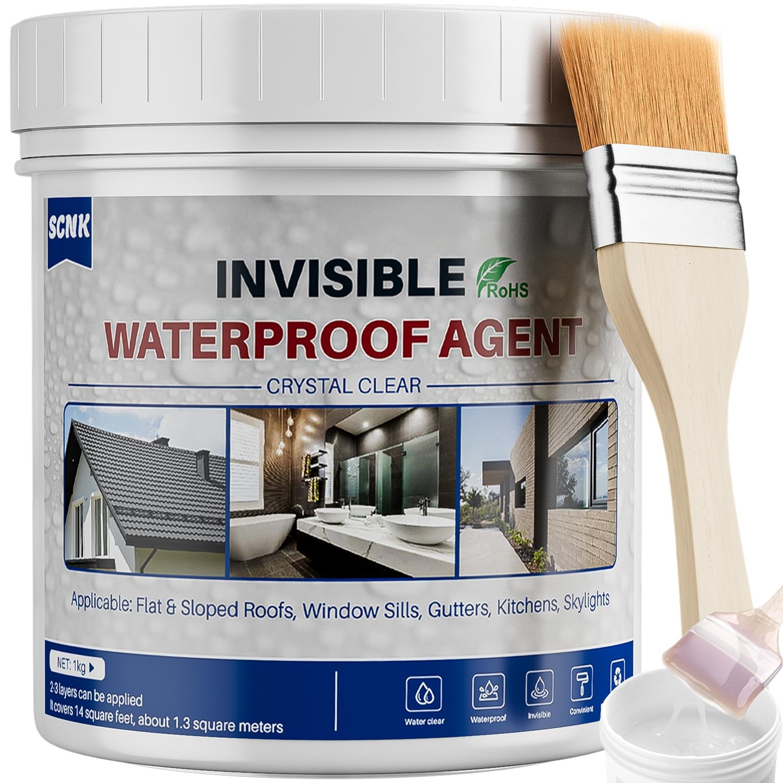 SCNK 1000g Transparent Waterproof Coating Agent, Super Strong Waterproof Insu…