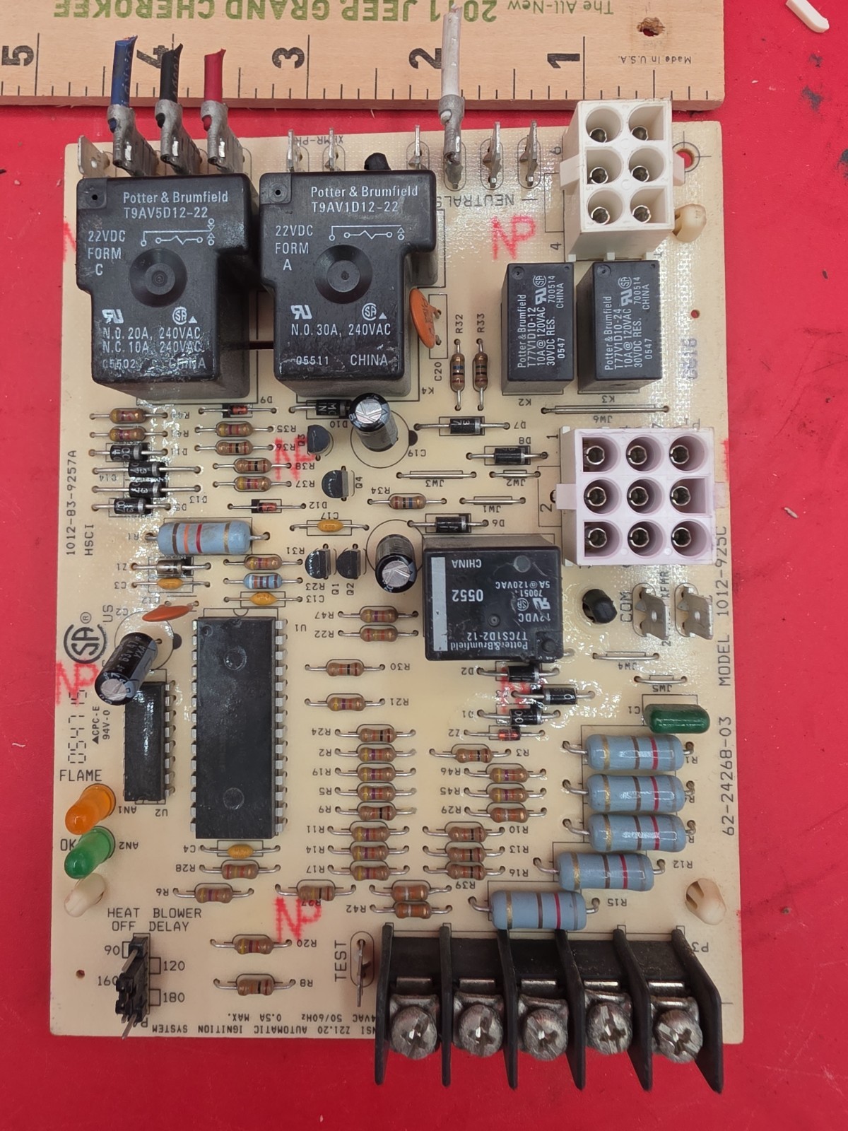 Rheem Ruud 1012-925C Furnace Control Circuit Board 62-24268-03 1012-83-9257A