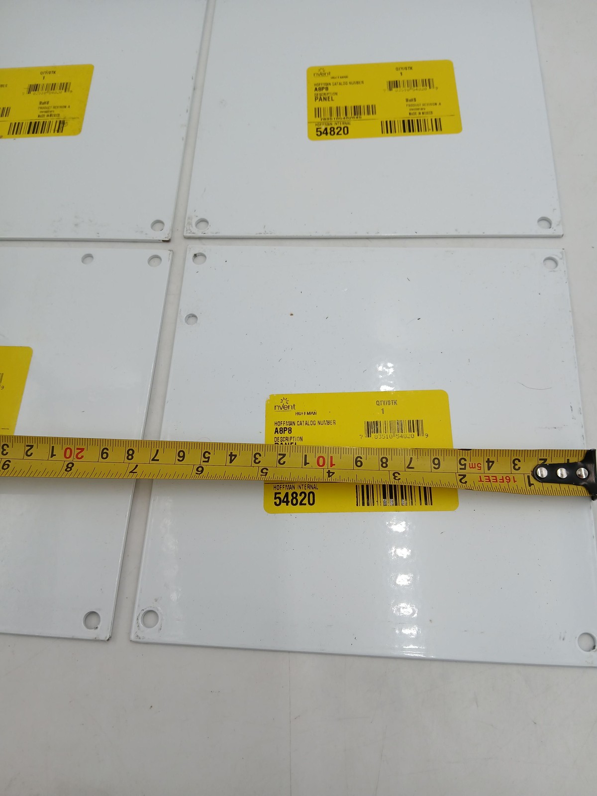 NVent Hoffman A8P8 Enclosure Mounting Panels Metal White Mexico Lot of 4