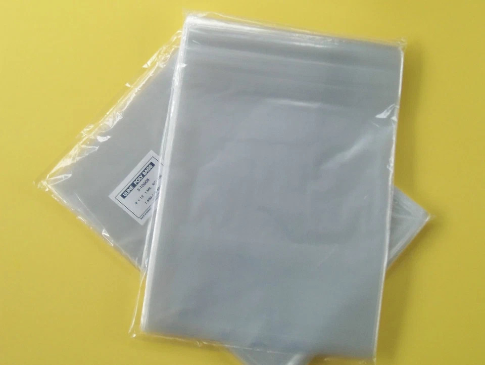 100 CLEAR 12 x 15 T-SHIRT POLY PLASTIC BAGS BACK FLAP, APPAREL ULINE BEST 1 MIL