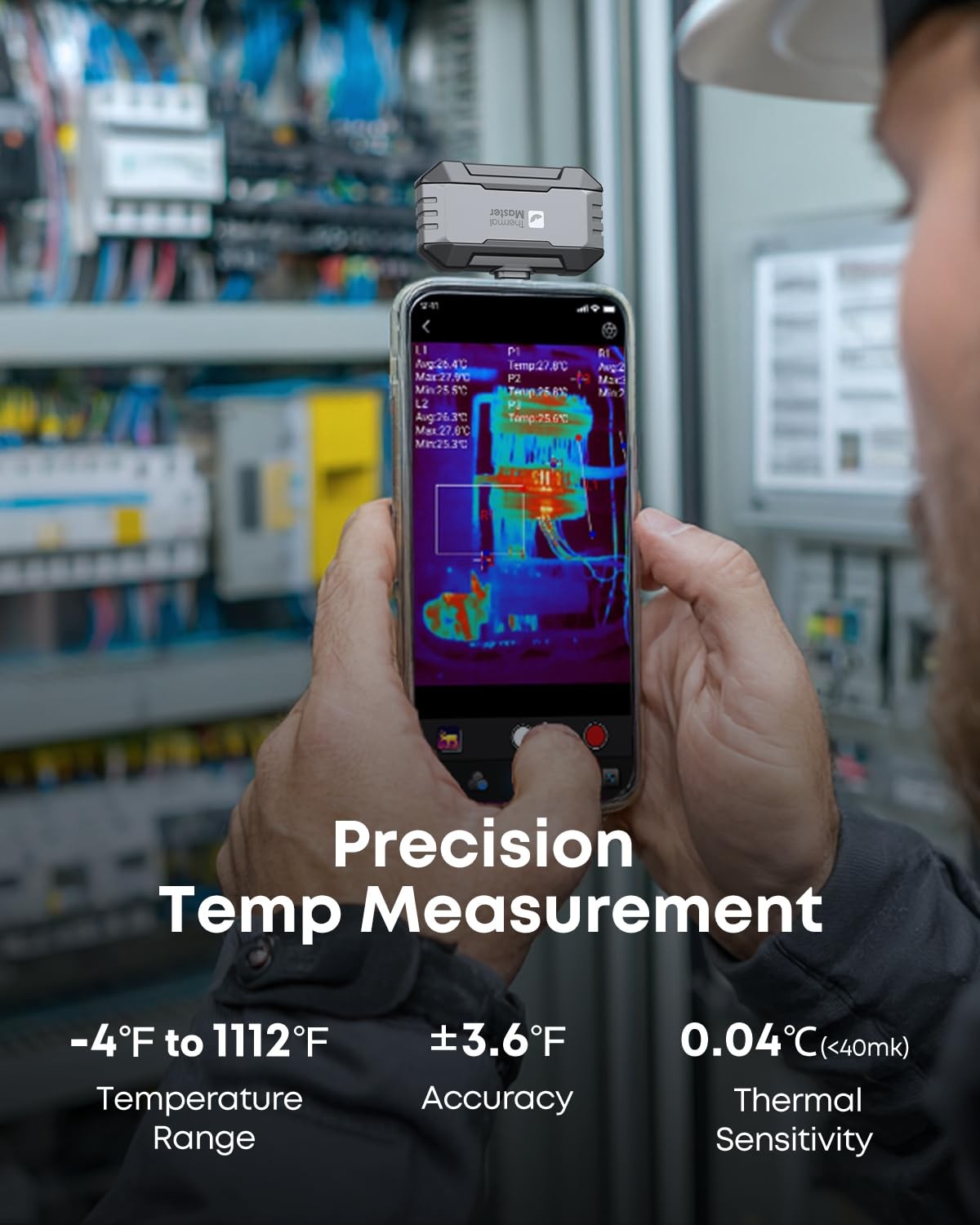 Thermal Camera USB C iPhone Android Grey Master P1