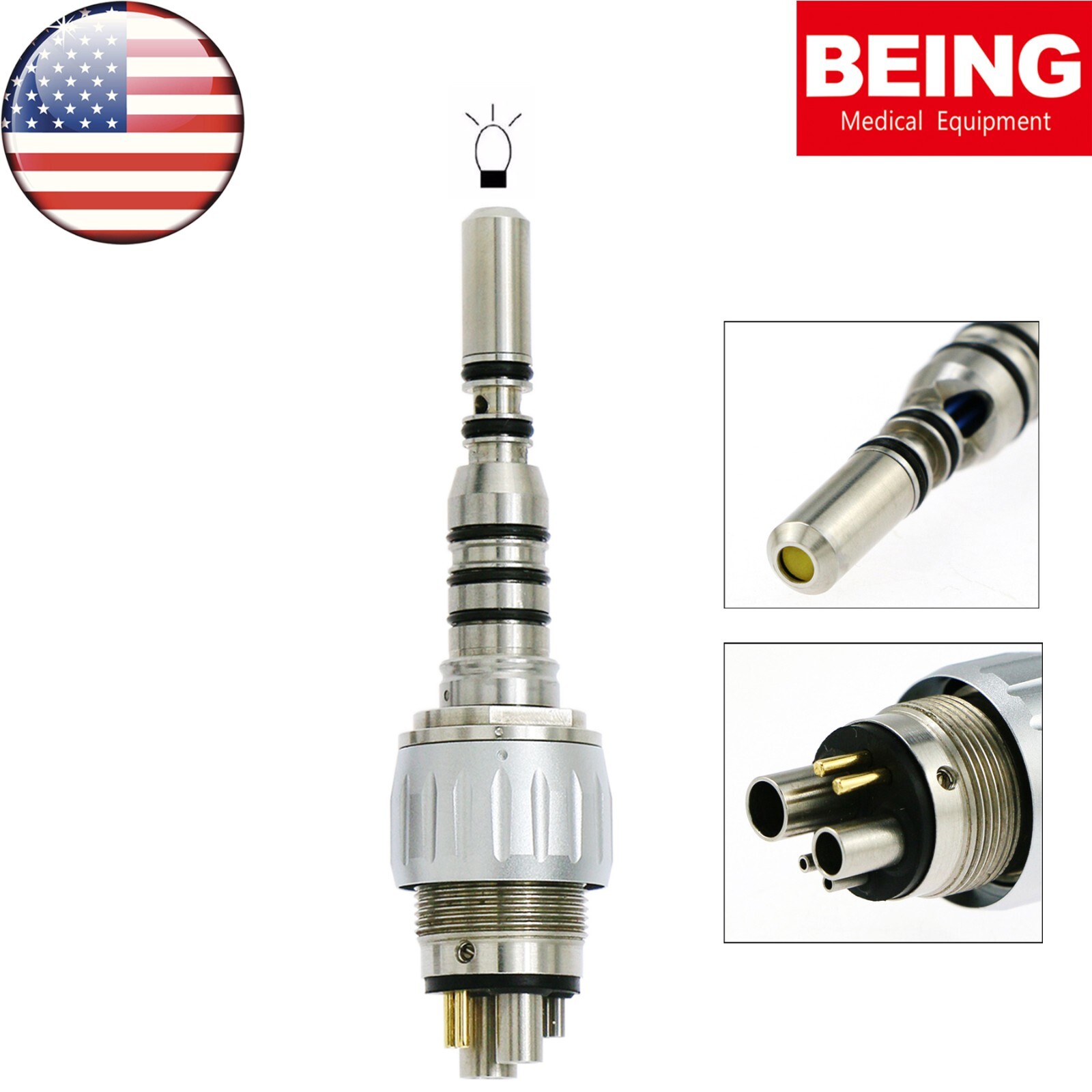 BEING Dental High Speed Fiber Optic Turbine Handpiece fit KAVO Coupler 4/6 Holes