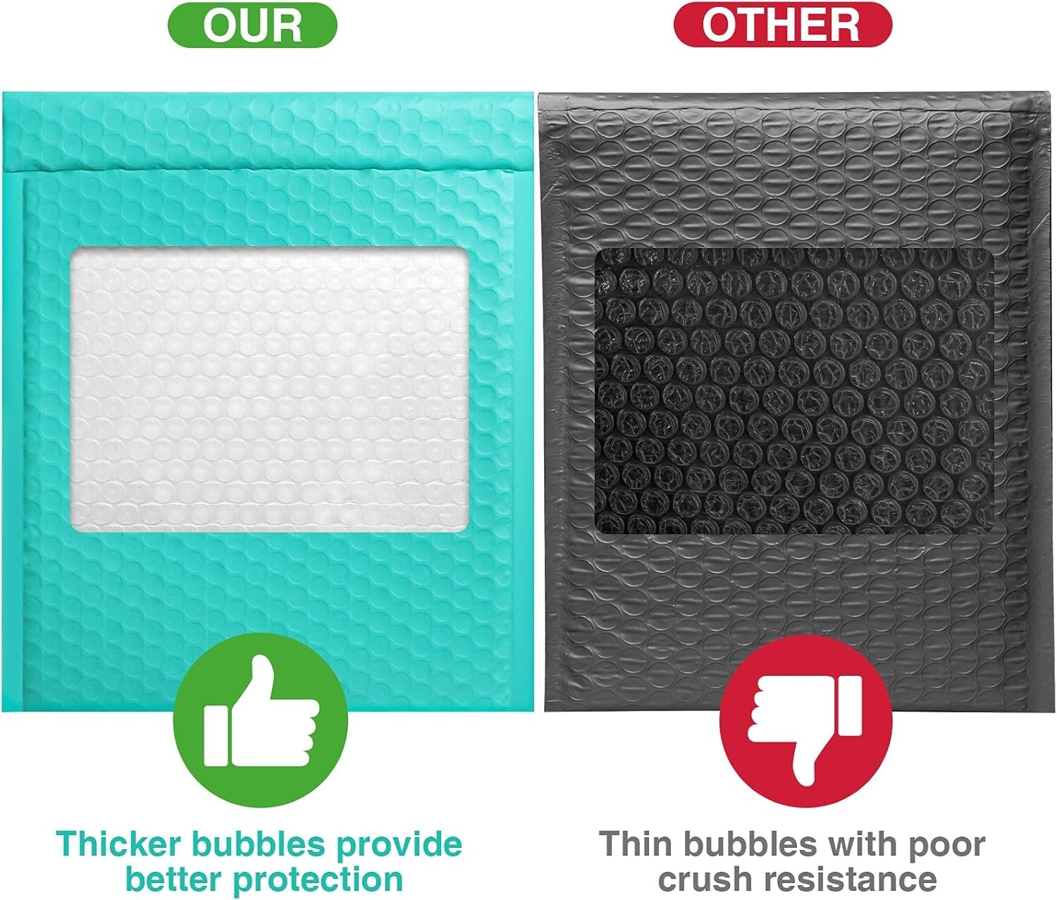 500x Bulk Bubble Mailers 8.5×12 Padded Envelopes 8.5×11 Poly Mailing Bags Teal