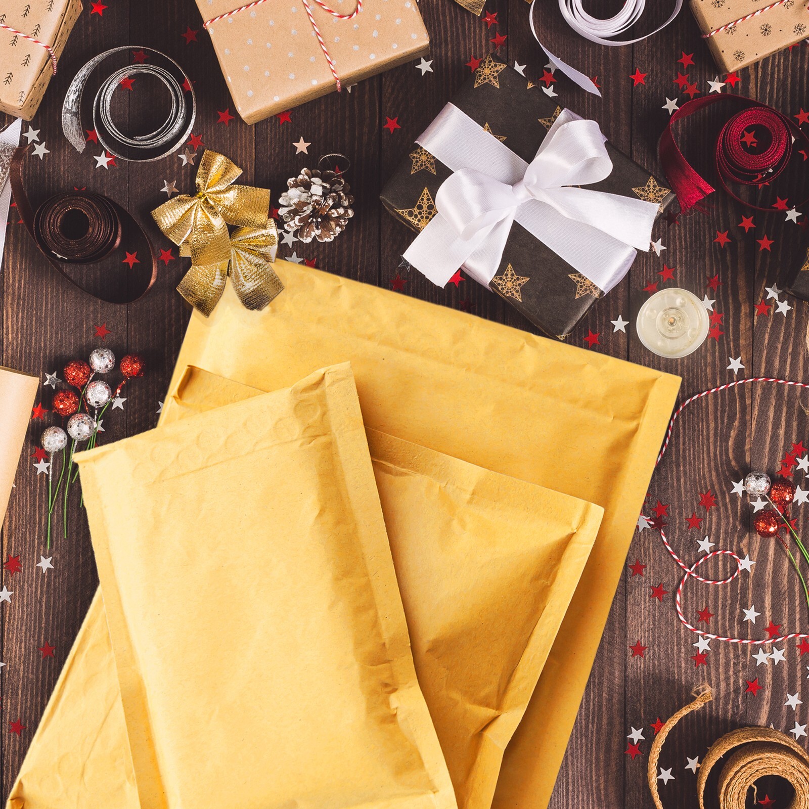 Yens® 500 #000 4×8 Kraft Bubble Padded Envelopes Mailers Inner 4 X 7