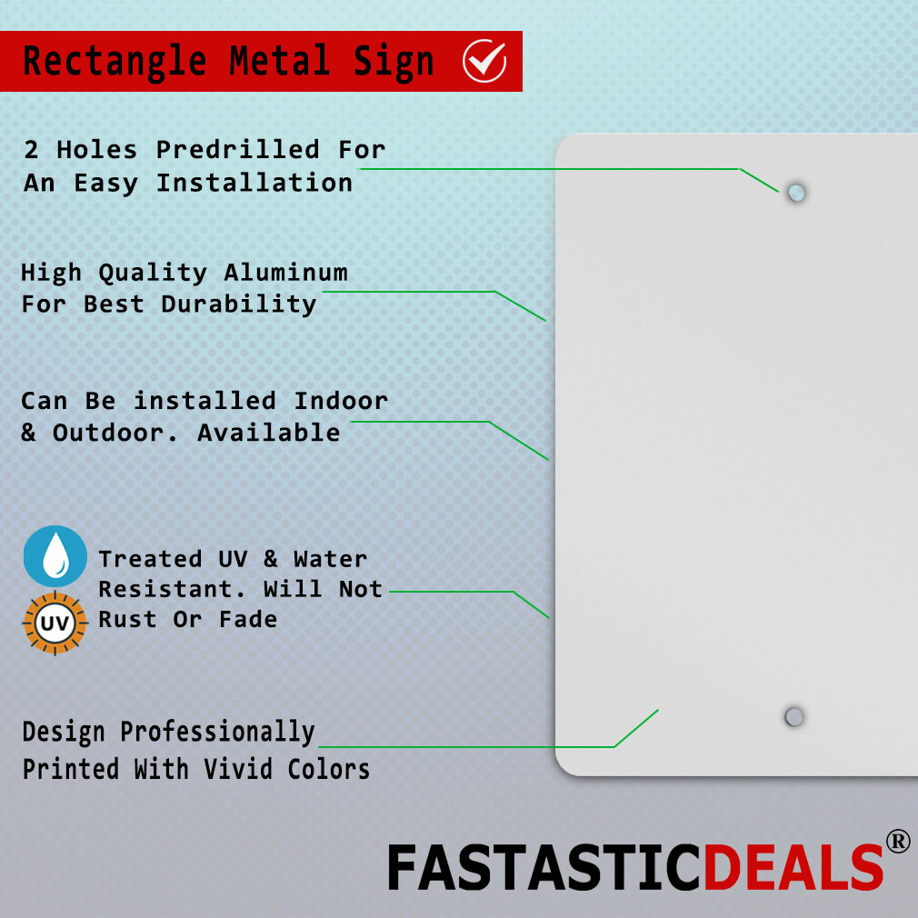 Vertical Metal Sign Multiple Sizes Do Not Block Drive 24 Hour Access Required