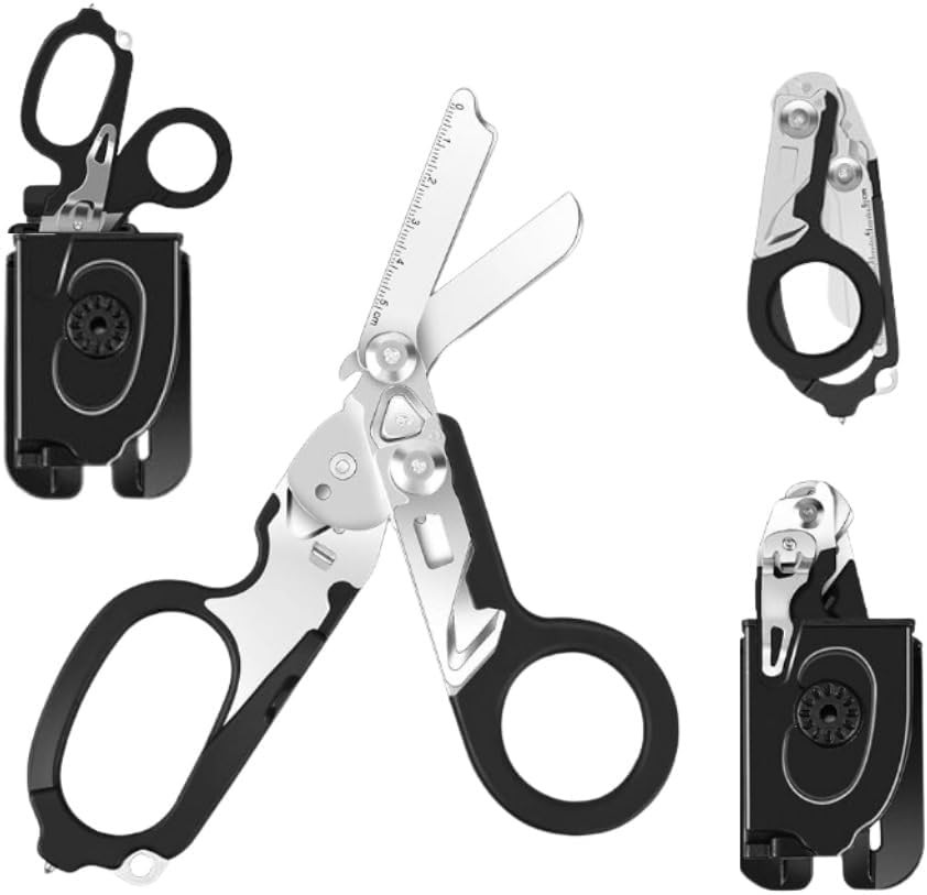 6 in 1 Multifunctional Trauma Shears Foldable Stainless Steel emergency response