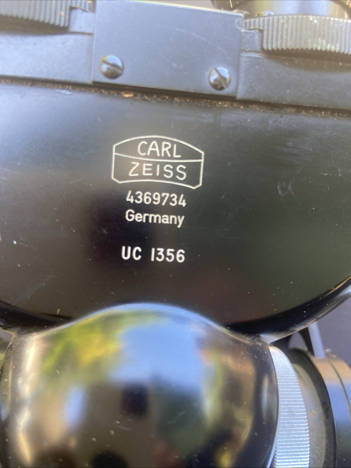 Carl Zeiss Vintage Trinocular Microscope Head model Uc1356 w/ Lenses