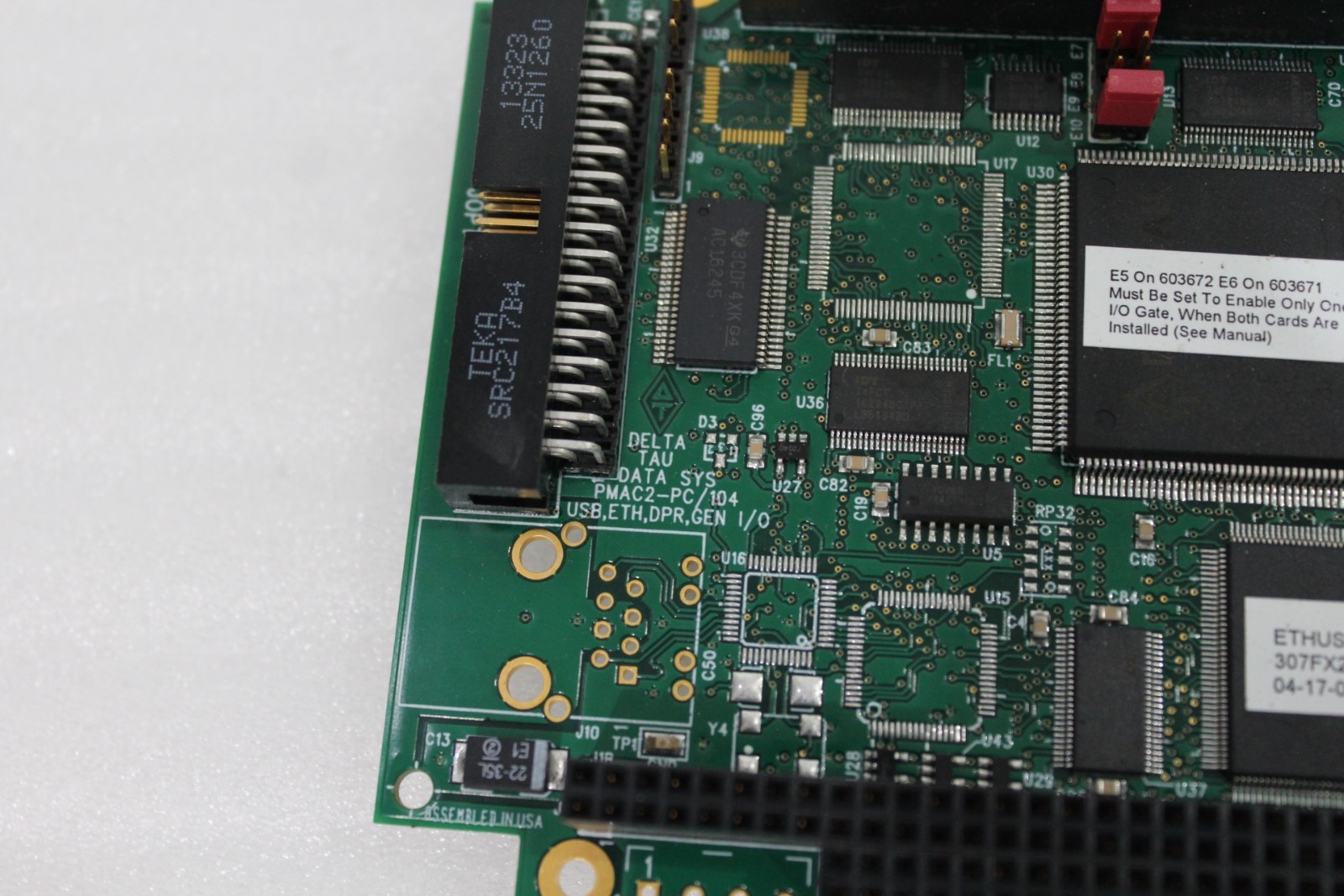 Delta Tau PMAC2-PC/104 USB,ETH,DPR,GEN I/O ASSY 603672-10A Multi-Axis Controller